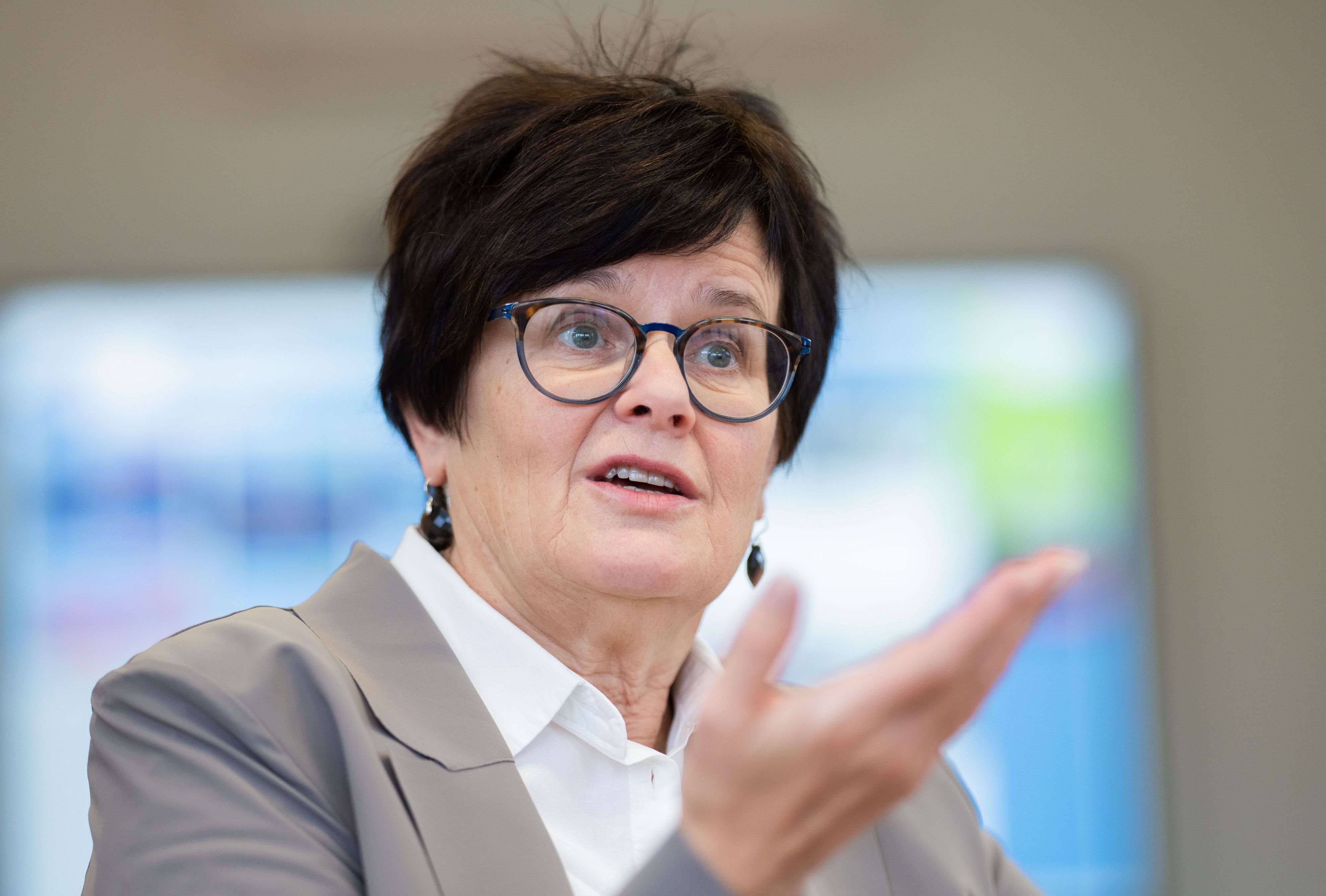 AMS-Vorständin Petra Draxl während eines Interviews mit der APA im November 2024.