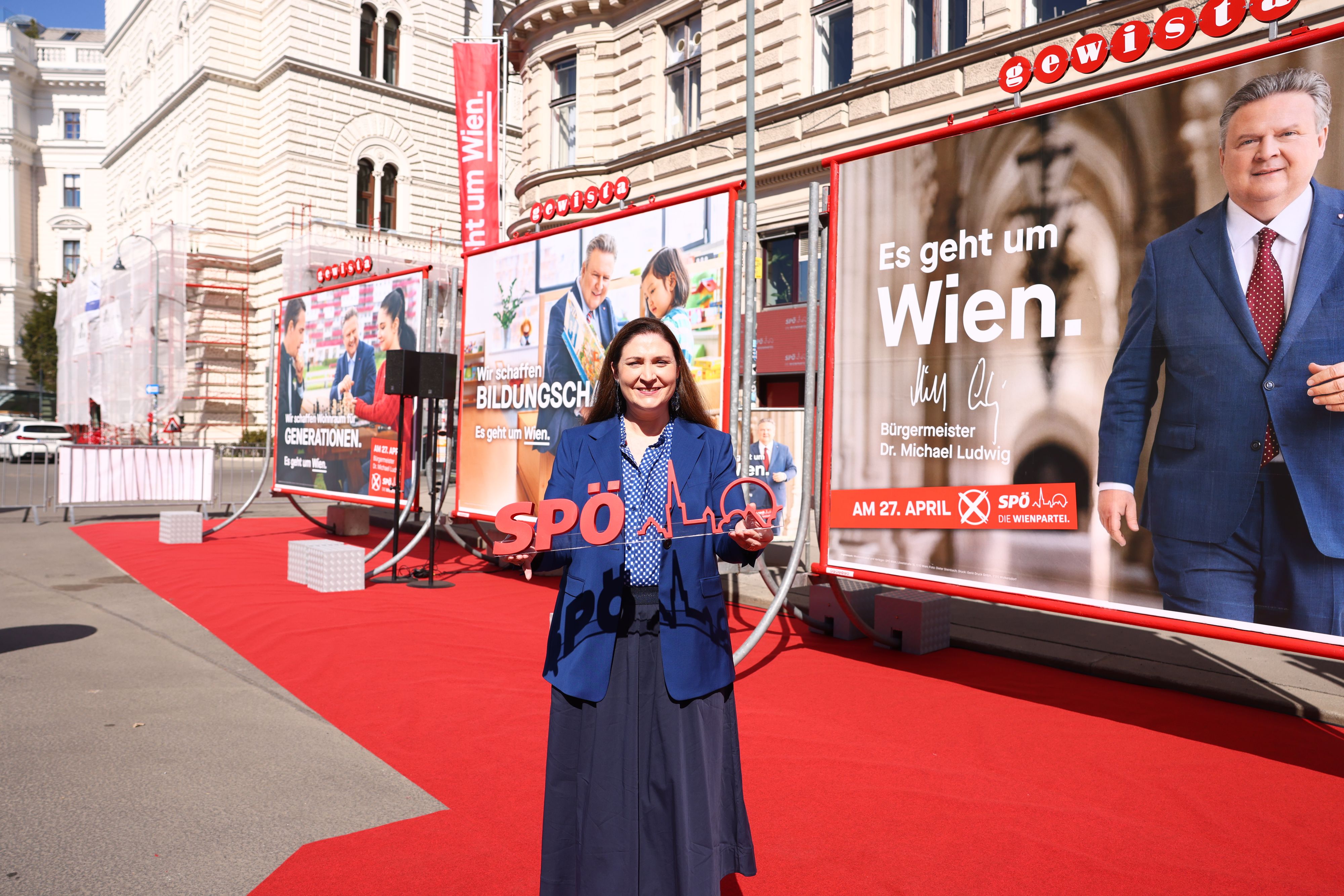 SPÖ Wien-Landesparteisekretärin Barbara Novak präsentiert die Wahlkampagne.