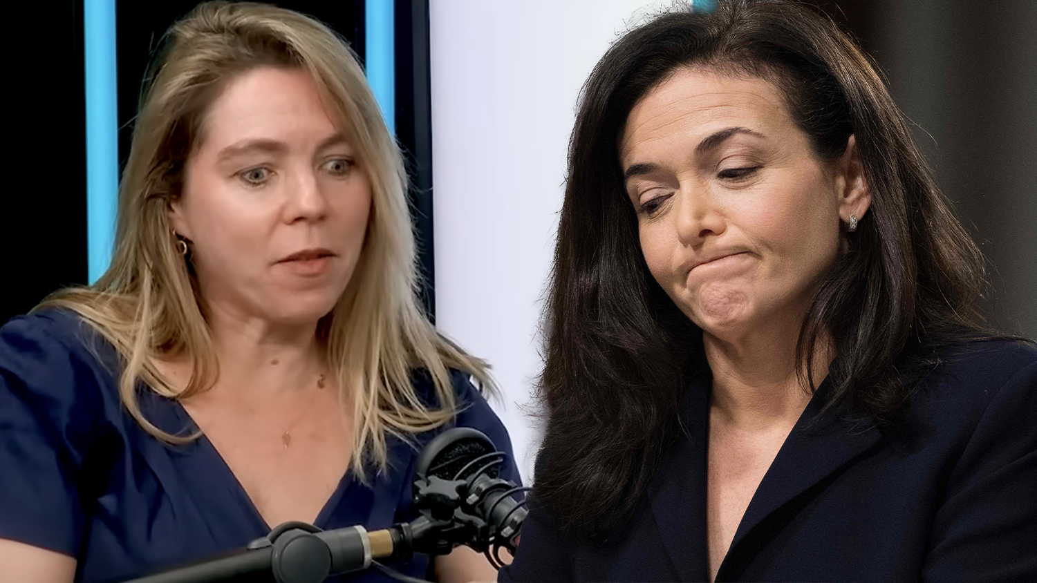 Sheryl Sandberg (r.) soll laut Sarah Wynn-Williams (l.) als COO von Facebook ihre Macht missbraucht haben.