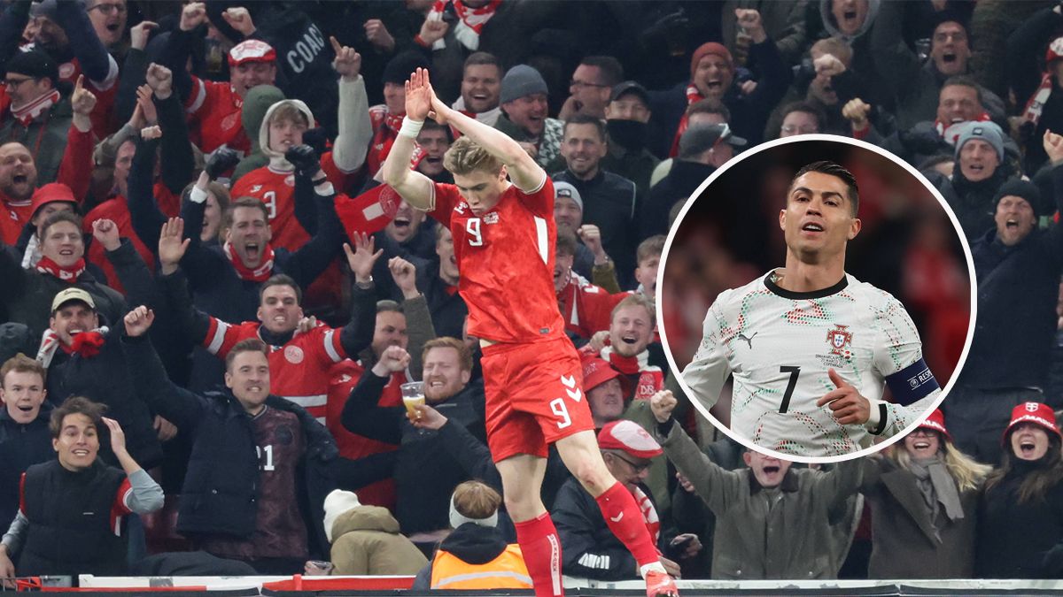 Rasmus Höjlund imitierte vor Cristiano Ronaldo seinen Jubel. 