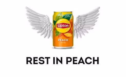 Eistee-Produzent Lipton witzelt über das Aus der Pfirsich-Sorte.