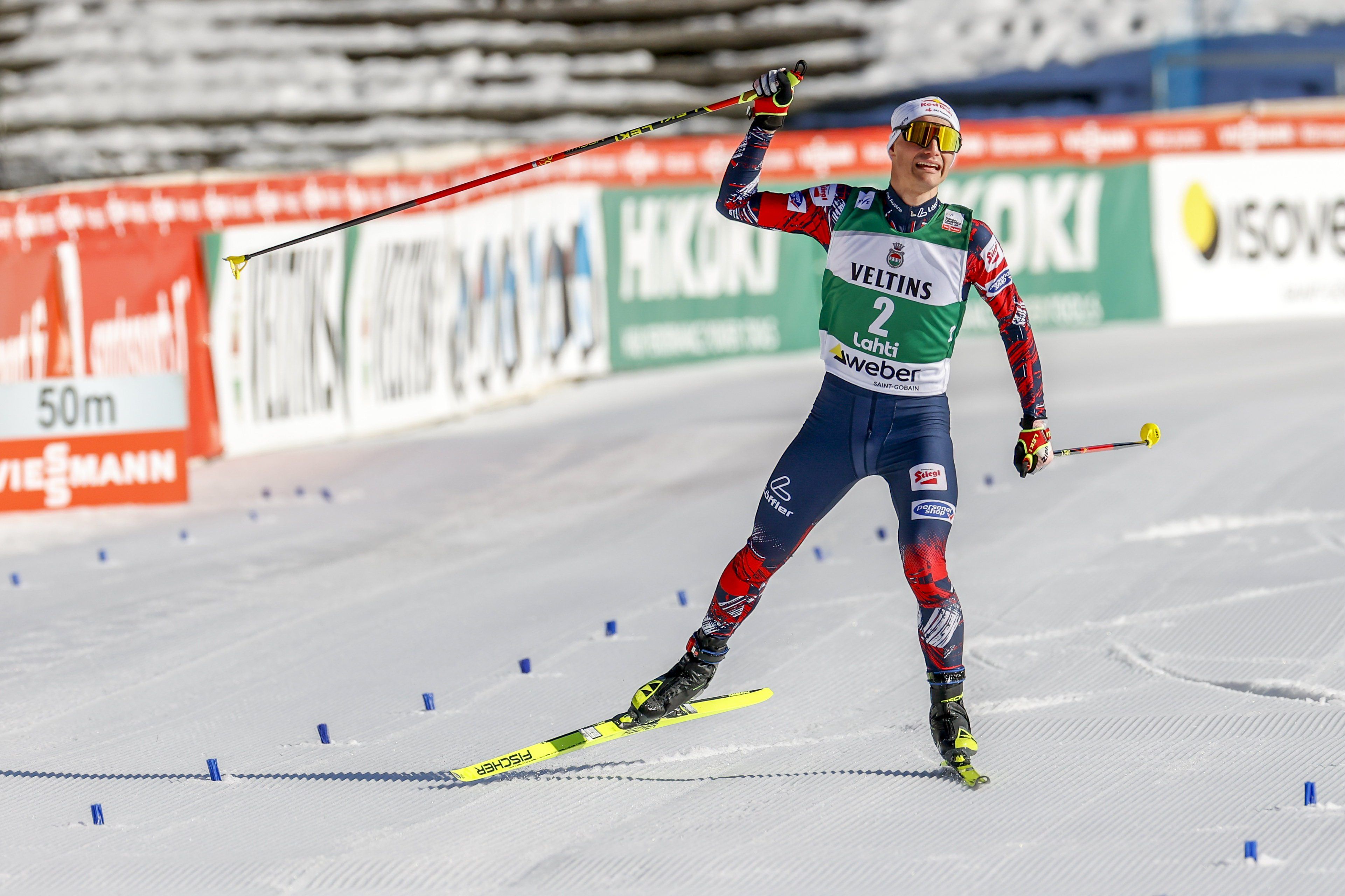 Johannes Lamparter gewinnt in Lahti erneut.
