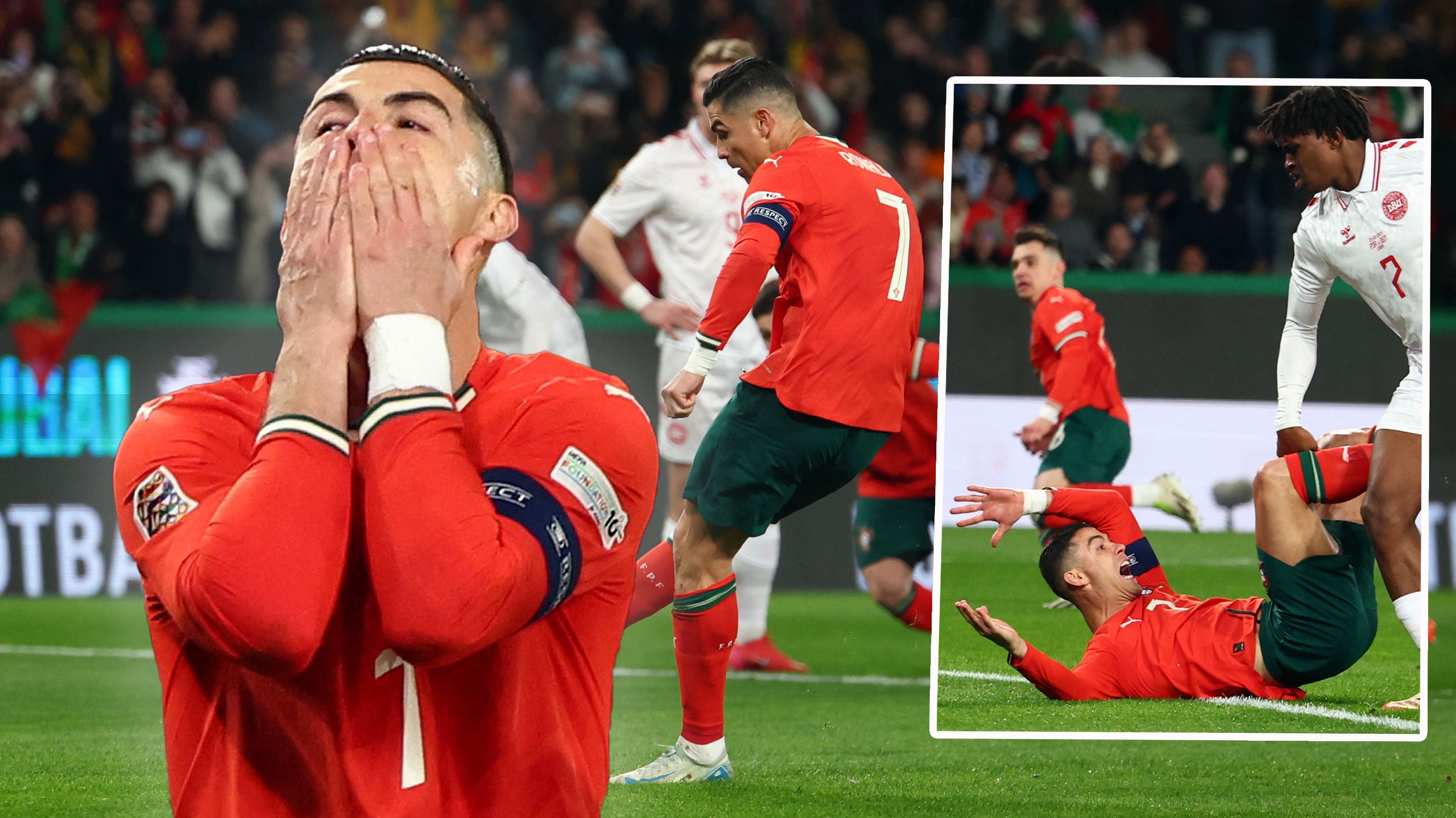 Cristiano Ronaldo fällt leicht, verschießt vom Punkt.