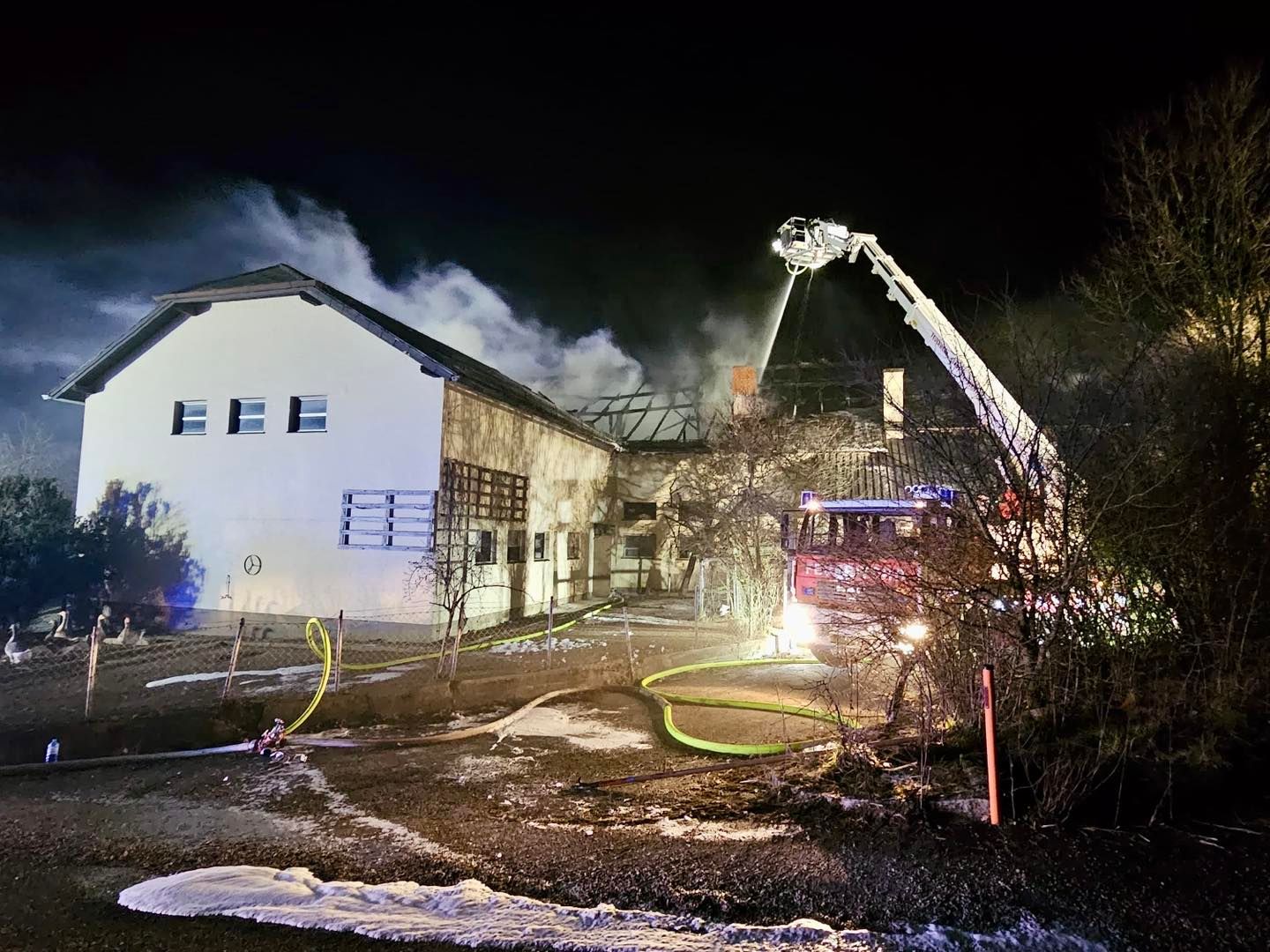 Brand in Erla: Großer Feuerwehreinsatz