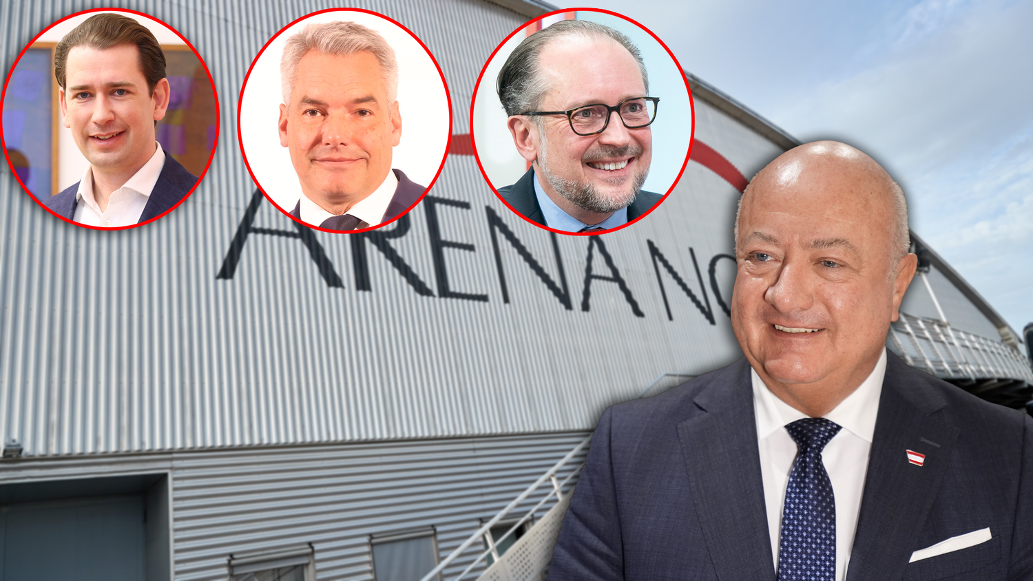 In der Arena Nova findet am Samstag der ÖVP-Parteitag statt, bei dem sich Christian Stocker der Wahl zum Obmann stellt. Erwartet werden etwa Sebastian Kurz, Karl Nehammer und Alexander Schallenberg.