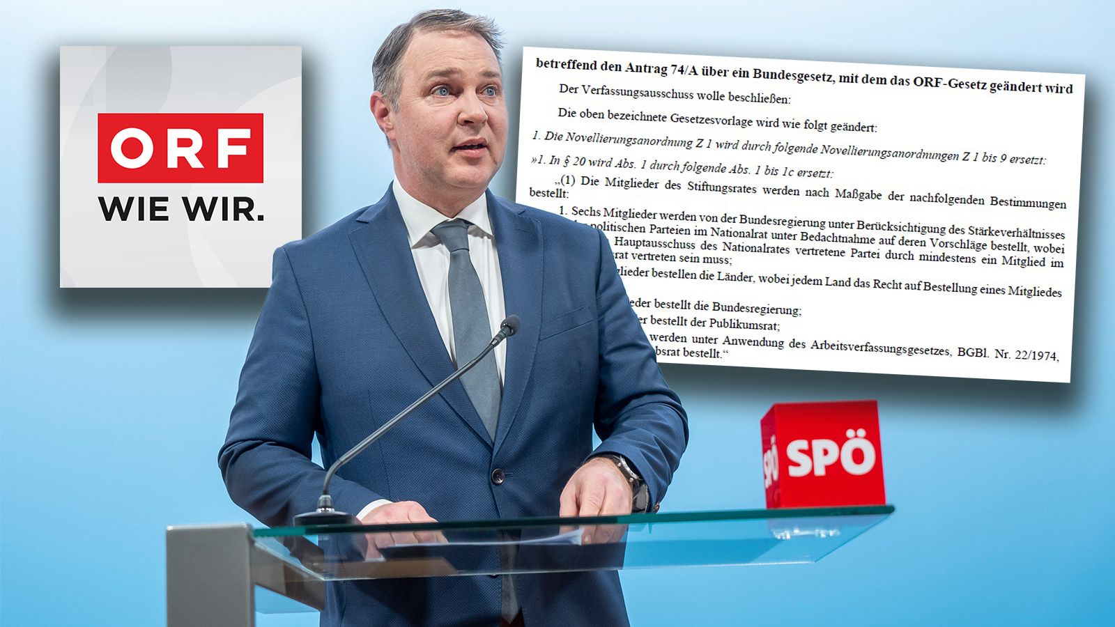 Andreas Babler präsentiert diese Woche seine Novelle zum ORF-Gesetz.