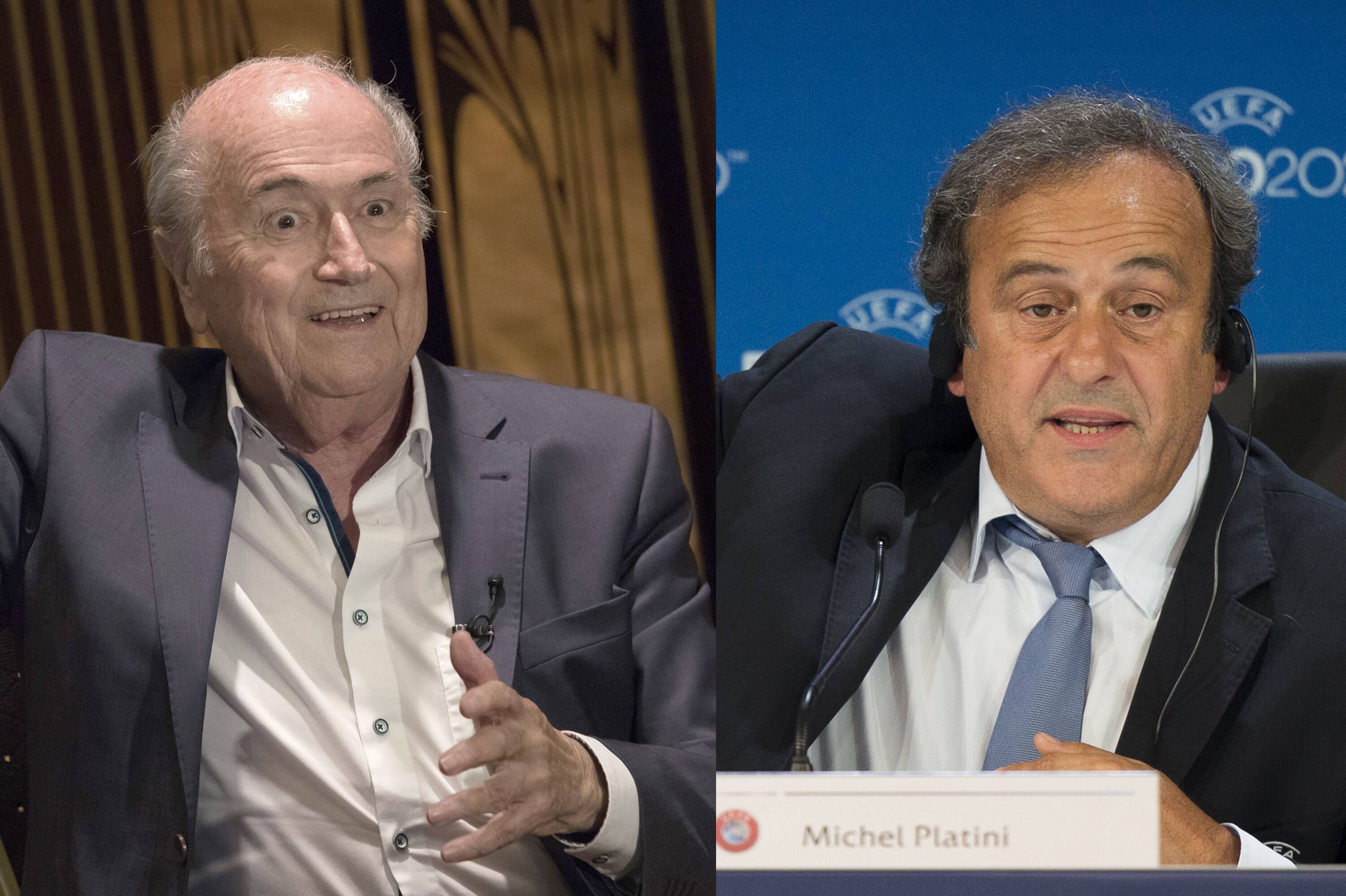 Blatter (l.) und Platini.