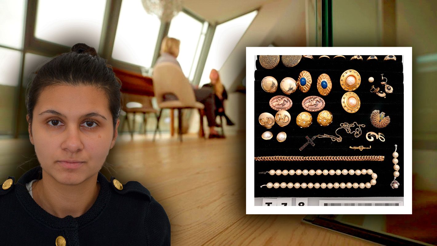 Dona D.; knöpfte dem Opfer (mitte, im Gespräch mit Reporterin Savanka Schwarz) Goldschmuck (r.) ab.