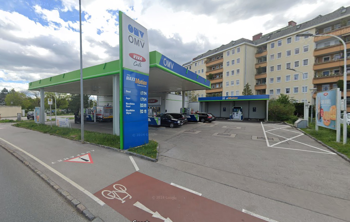 OMV-Tankstelle in Baden