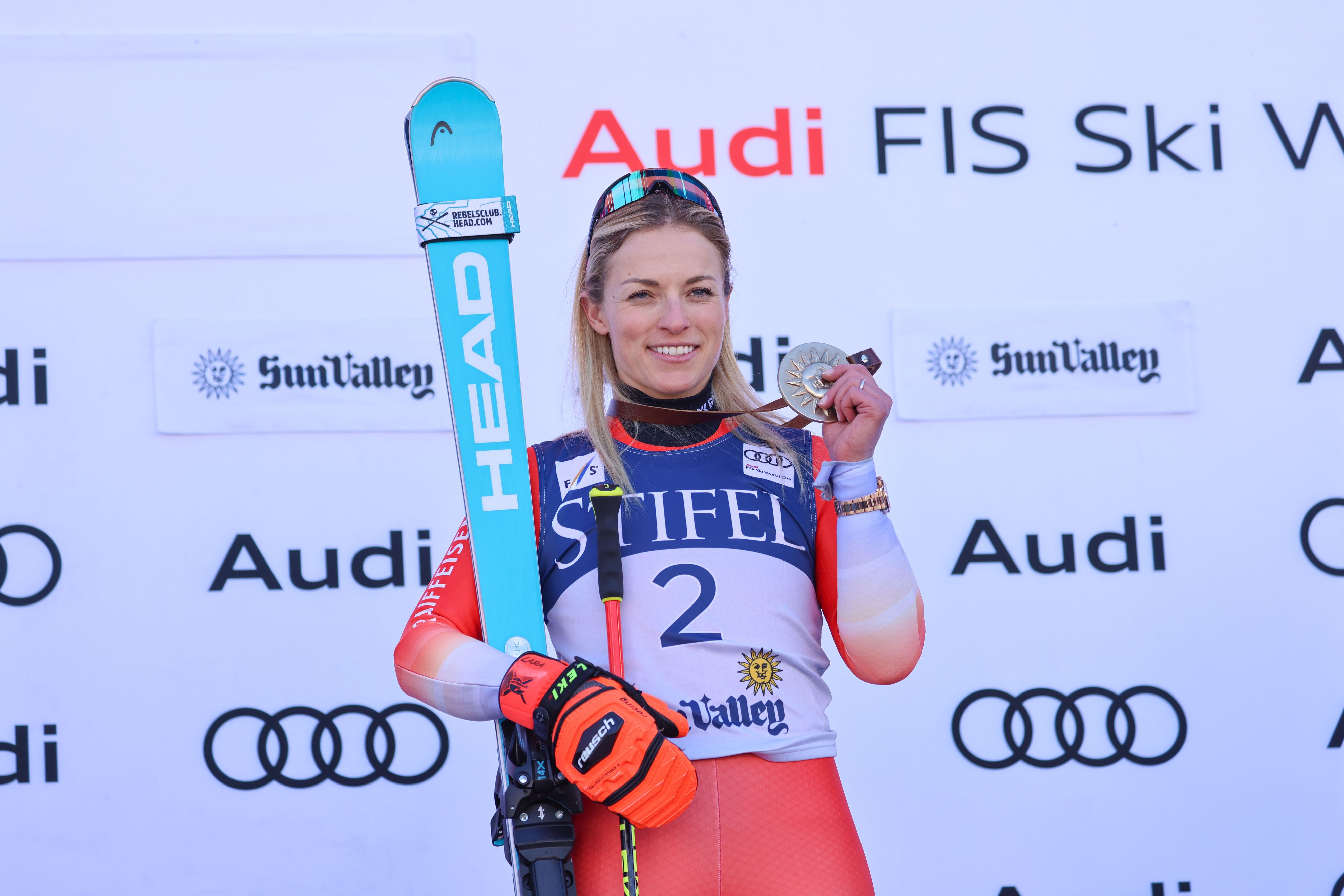 Lara Gut-Behrami stand in Sun Valley zum 100. Mal am Podest.