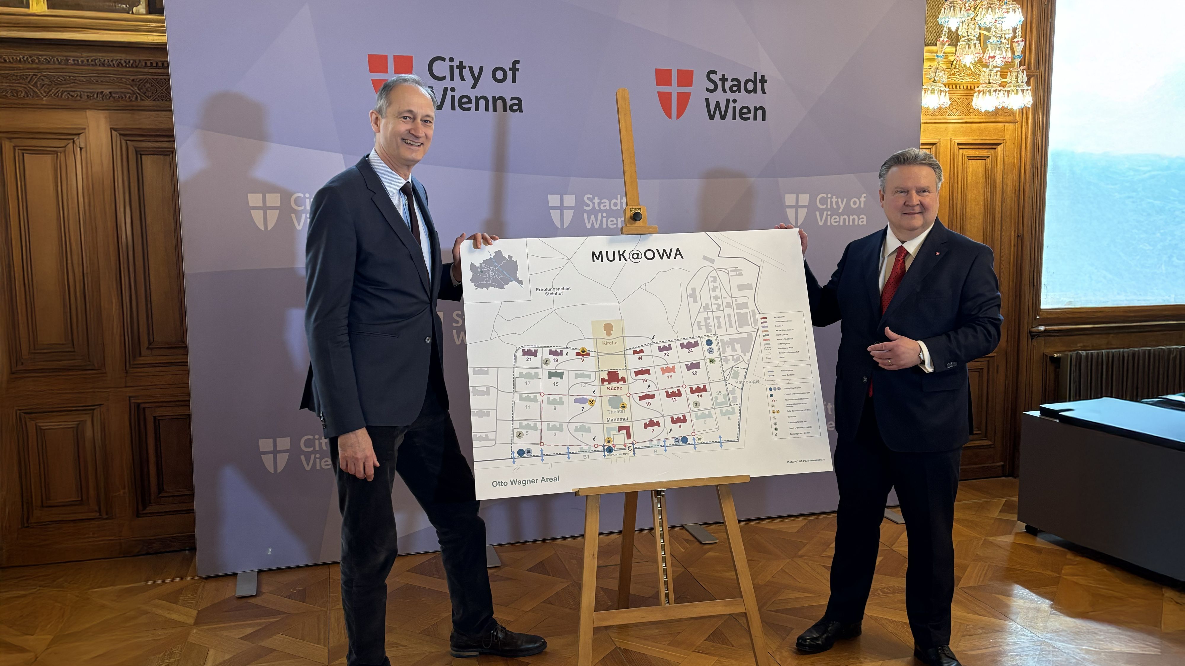 Rektor Mailath-Pokorny und Bgm. Ludwig