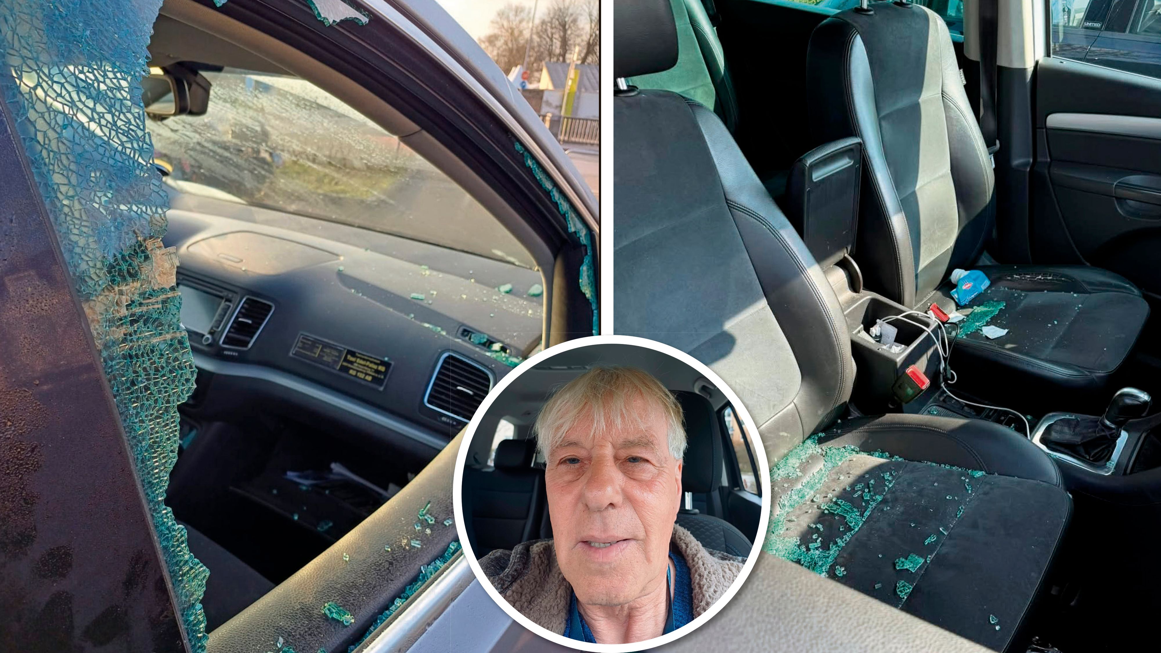 Scheiben von Taxis eingeschlagen; betroffener Taxler