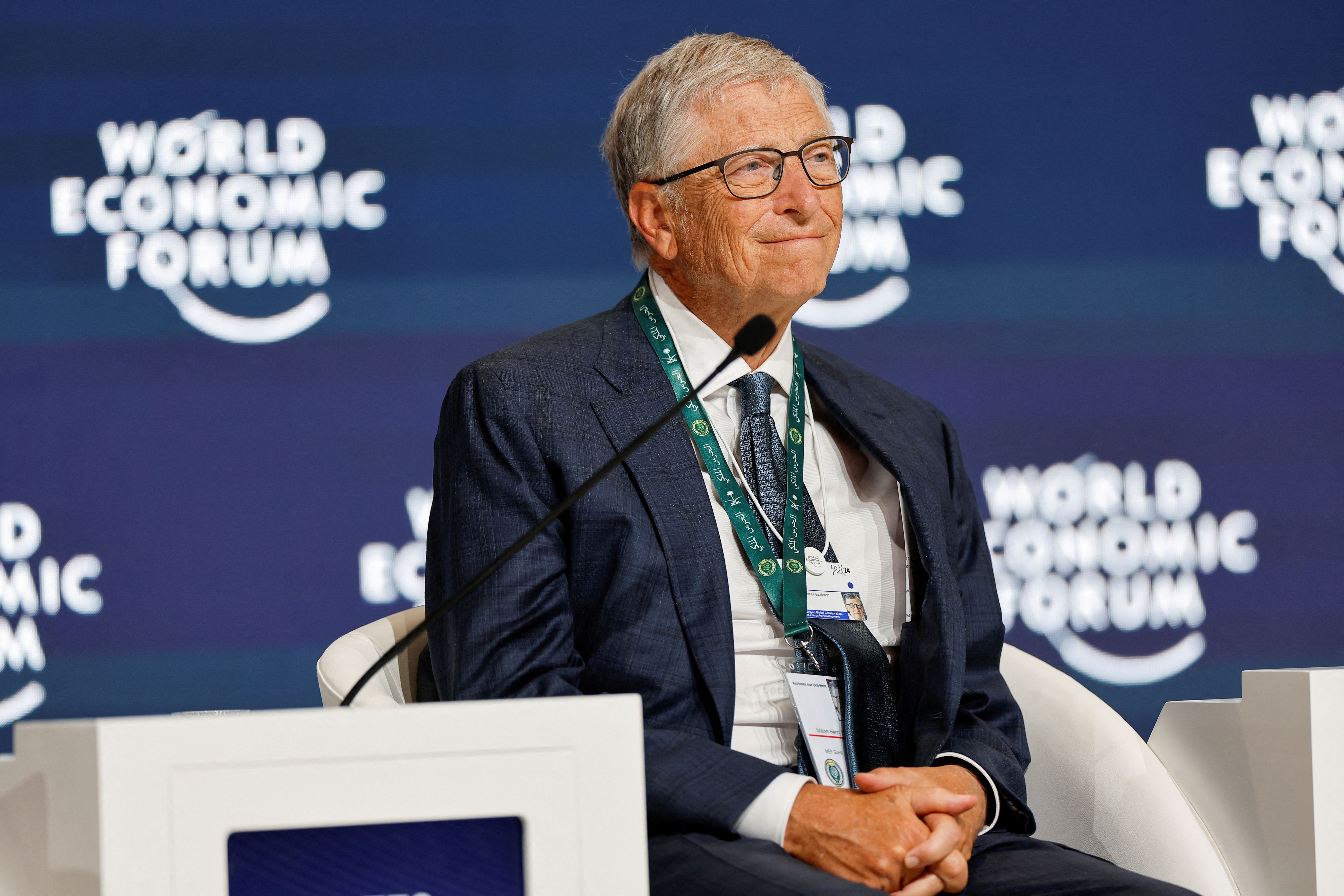 Bill Gates beim World Economic Forum (WEF) in Riad.