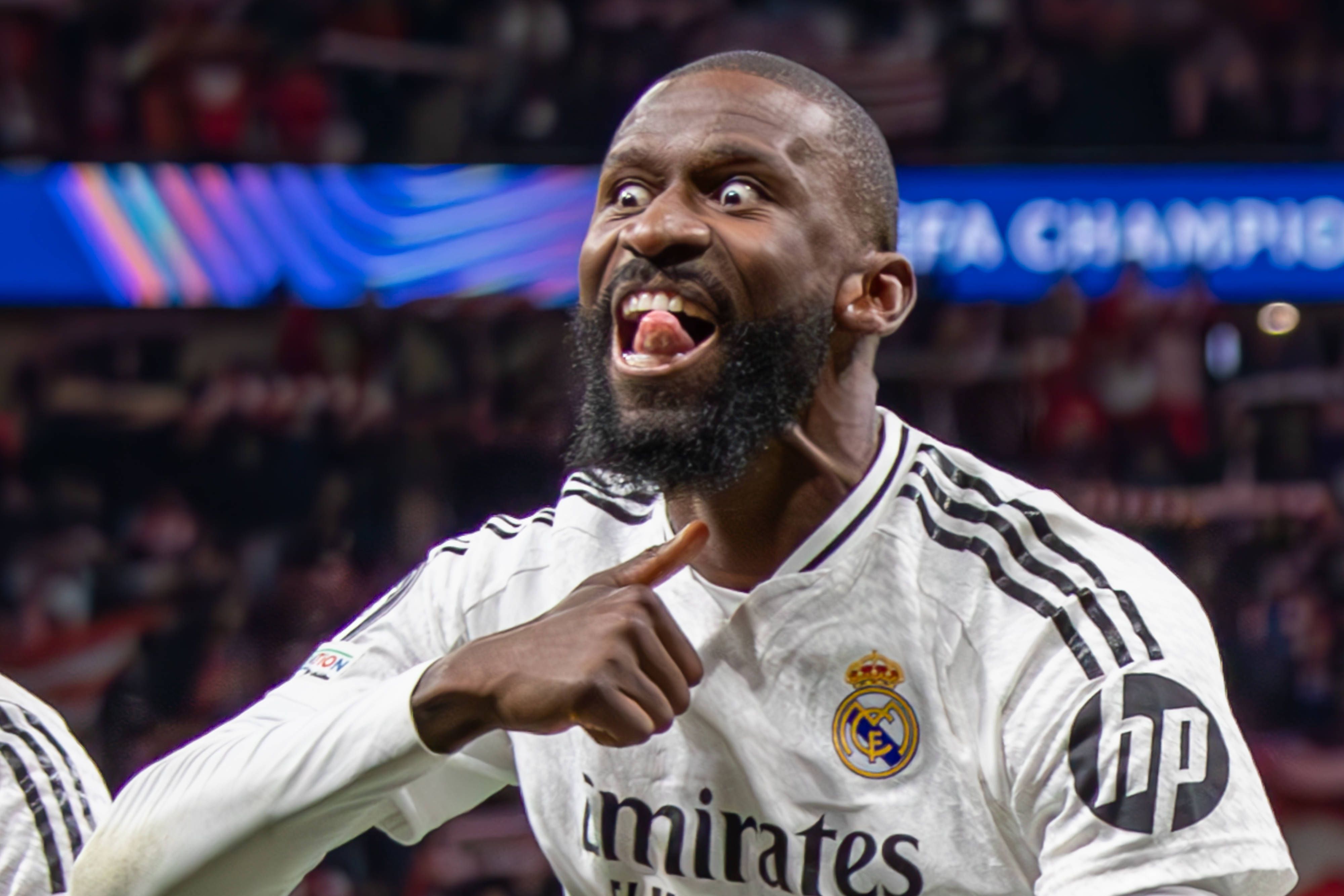 Antonio Rüdiger mit der Kopf-ab-Geste