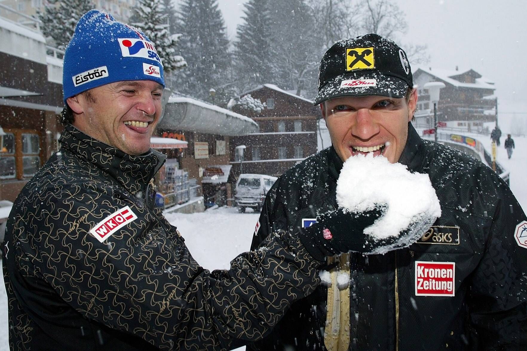 Evers als damaliger Trainer von Hermann Maier