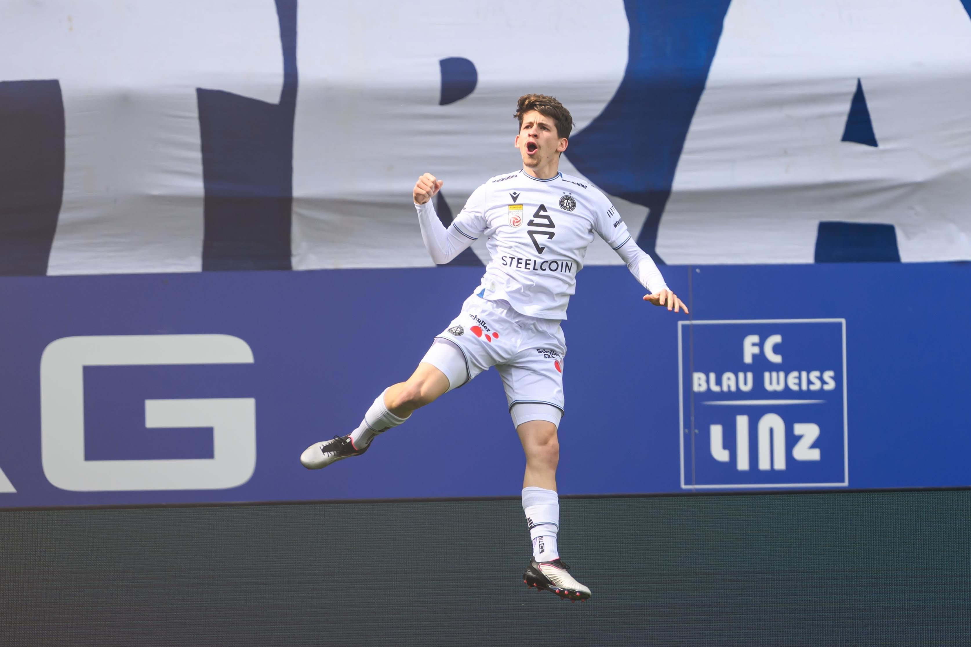 Dominik Fitz traf in Linz zum 1:0 für die Austria.