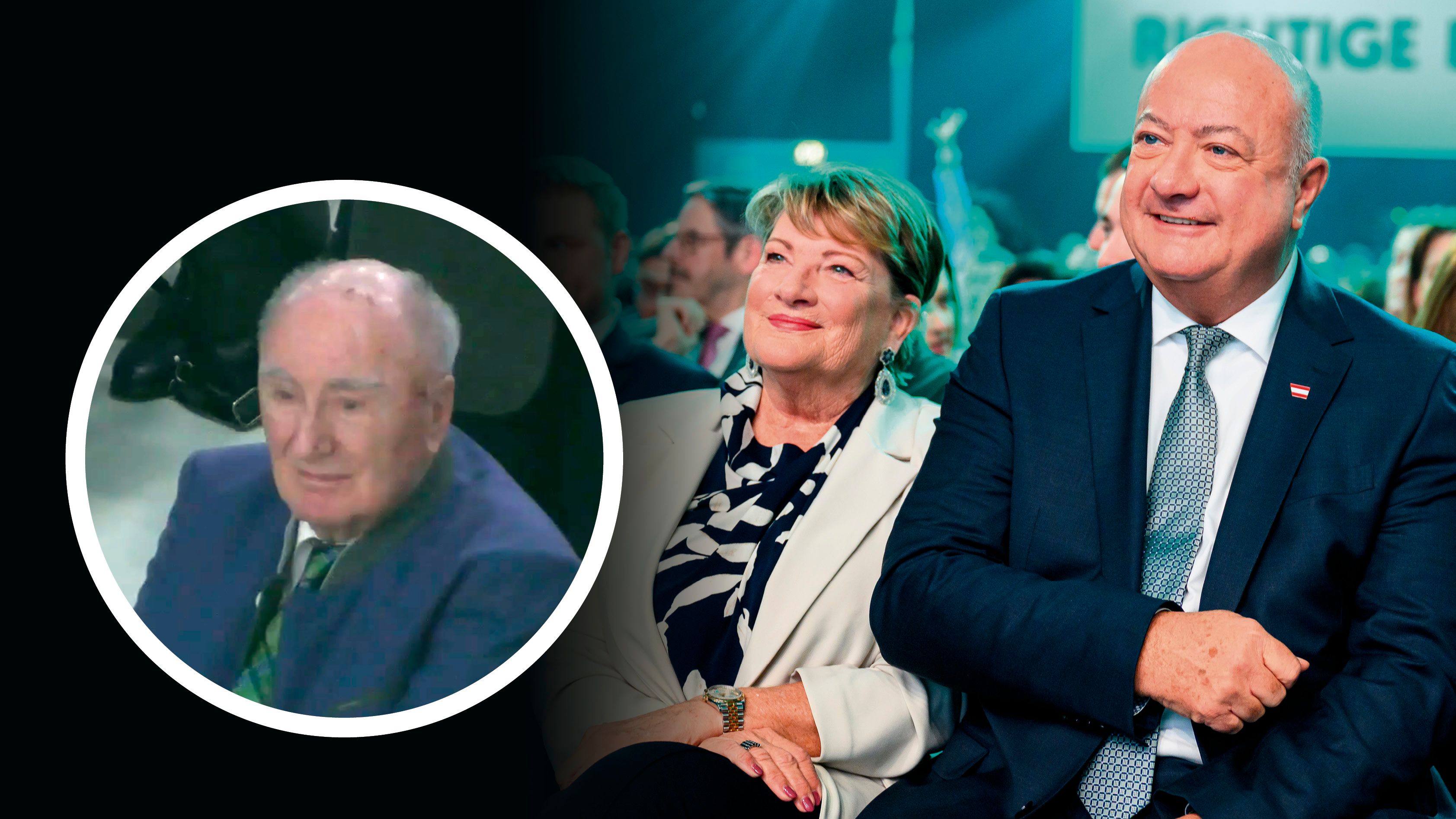 Christian Stocker mit Ehefrau Gerda; auch Vater Franz war in Wr. Neustadt dabei.