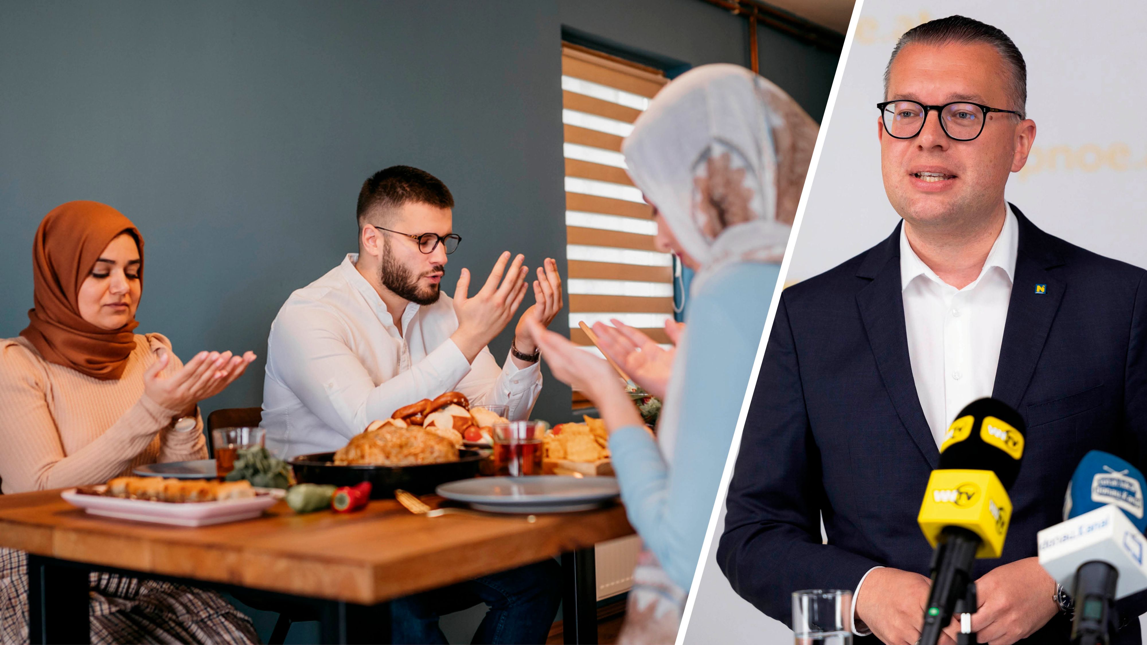 Ramadan-Symbolfoto und Matthias Zauner, Landesgeschäftsführer der VPNÖ