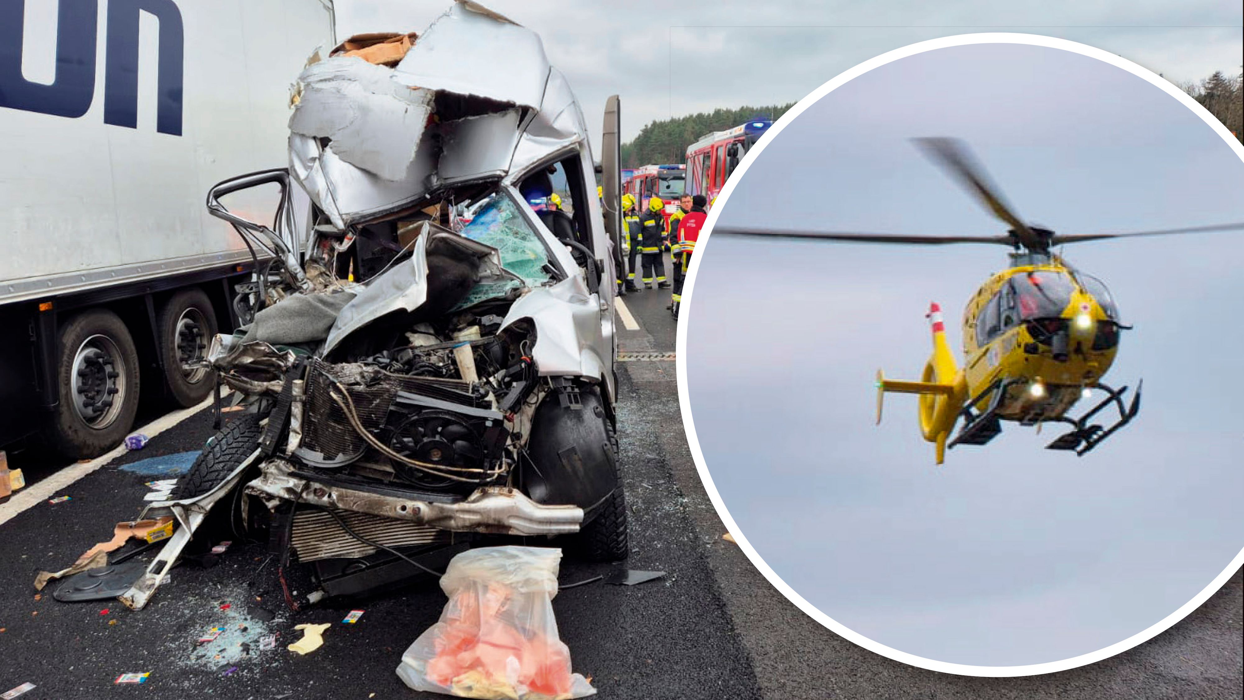 Schwerer Unfall auf der A2 mit mehreren Todesopfern.