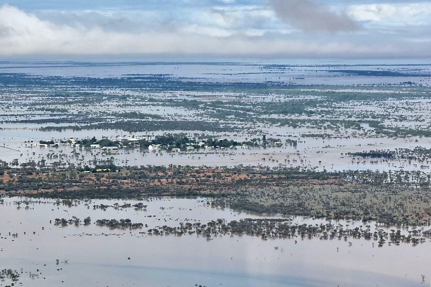 Biblische Katastrophe: Überflutete Regionen rund um die Outback-Siedlung Jundah in Queensland.