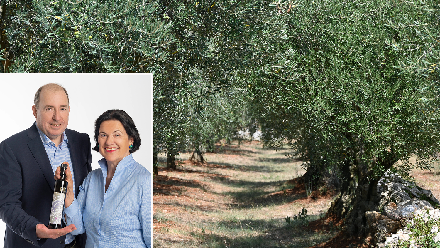 Beatrix und Rudolf Nemetschke mit ihrem preisgekrönten Öl.