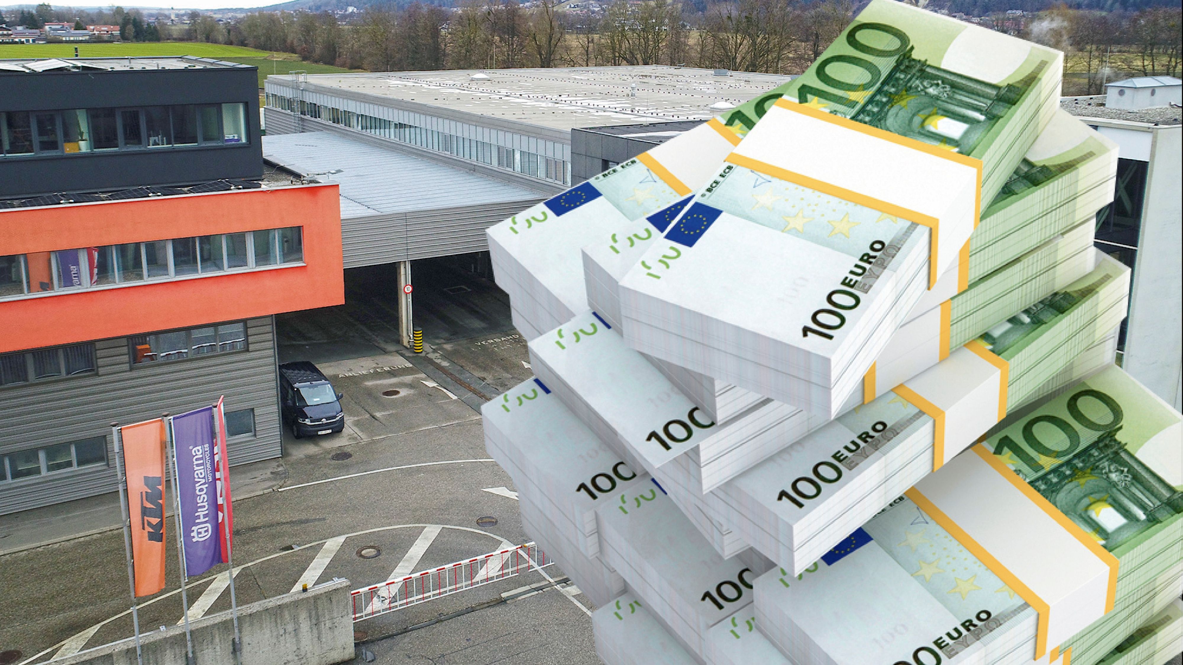 KTM konnte Geld für die Weiterführung des Betriebs lukrieren. Im Bild: Hauptwerk in Mattighofen (Bez. Braunau) (Symbolbild)