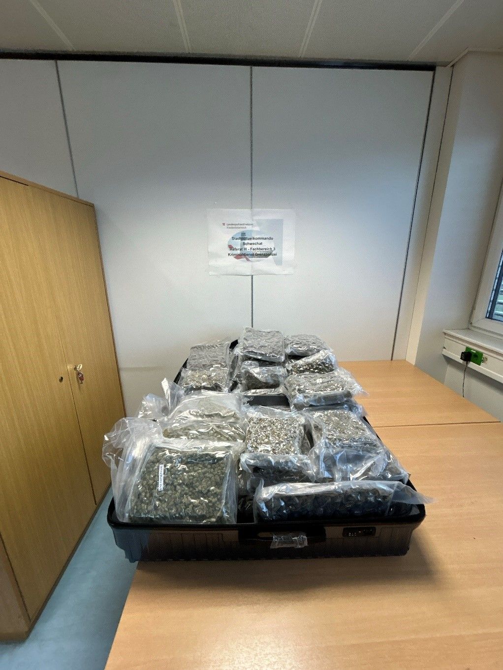 Der sichergestellte Cannabis-Koffer