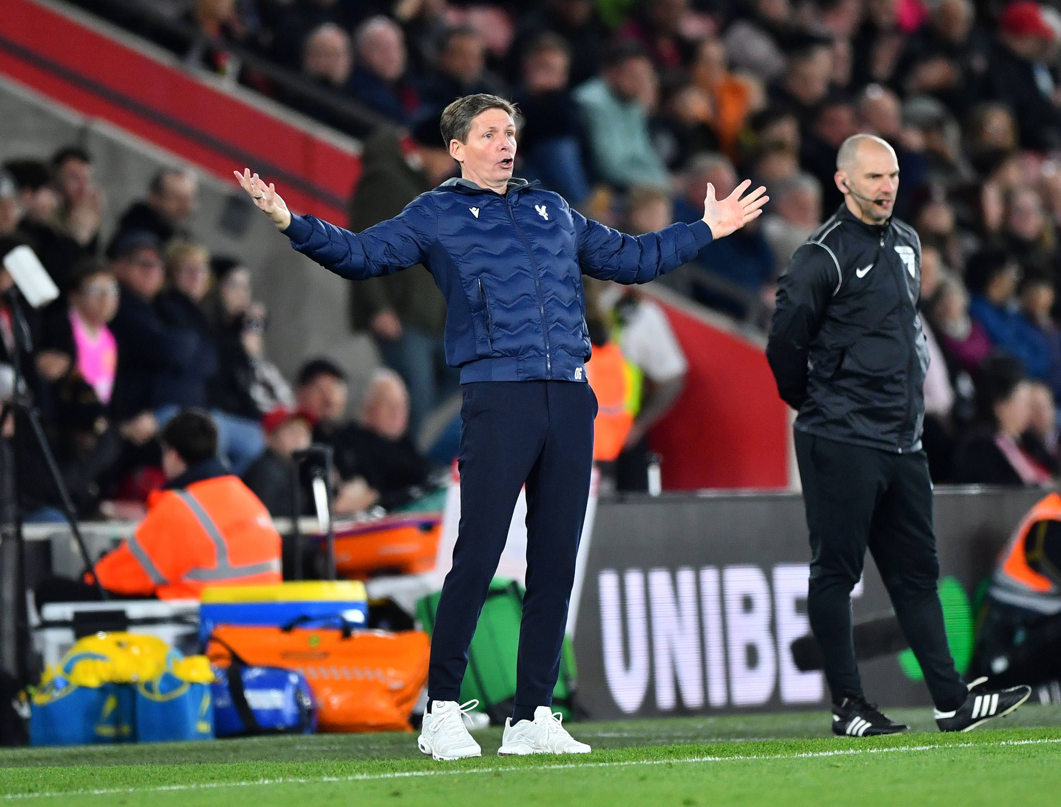 Oliver Glasner kann nicht zufrieden sein.