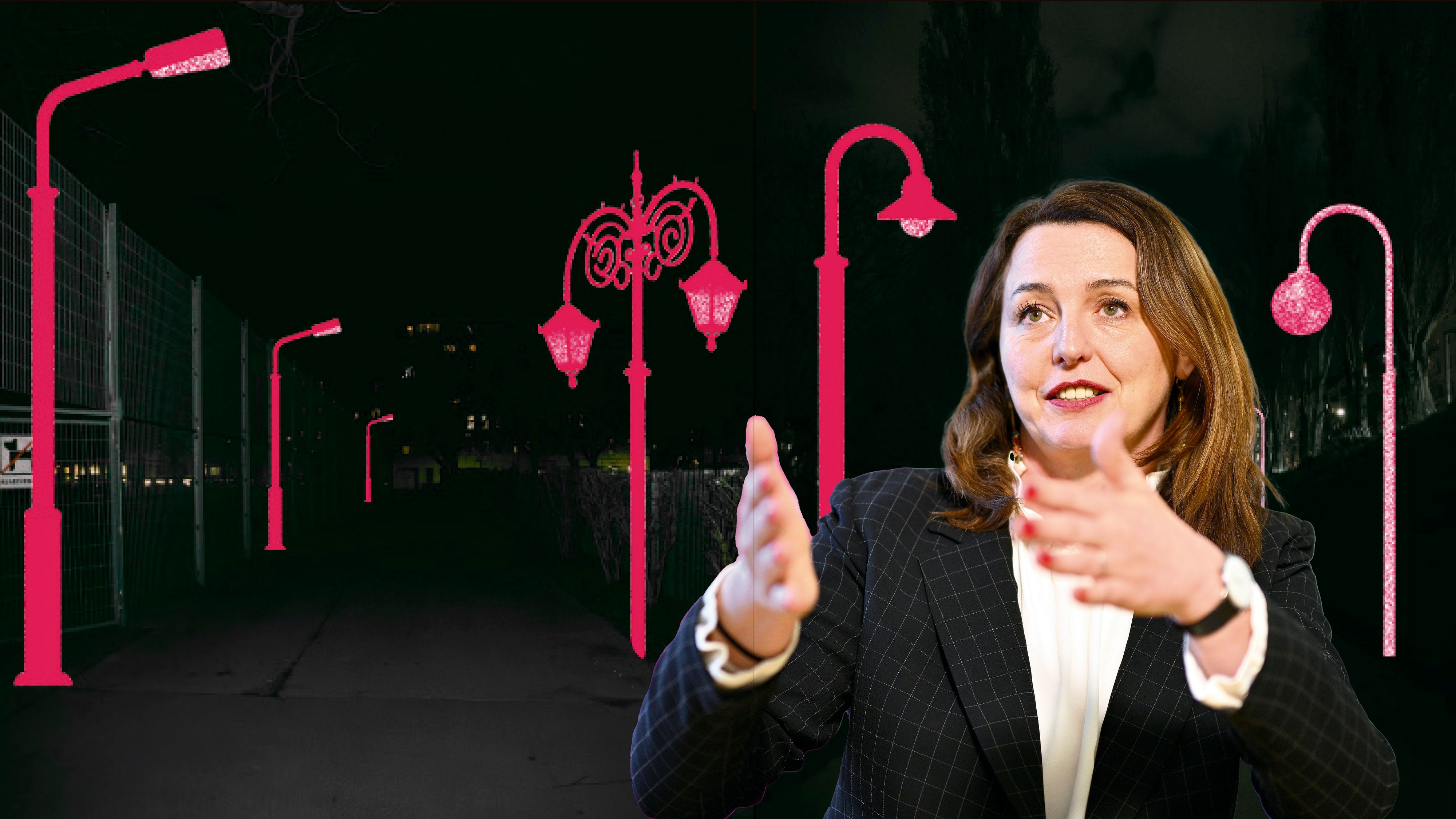 Neos-Klubfrau Selma Arapović fordert gezielte Beleuchtung für mehr Sicherheit bei Nacht.