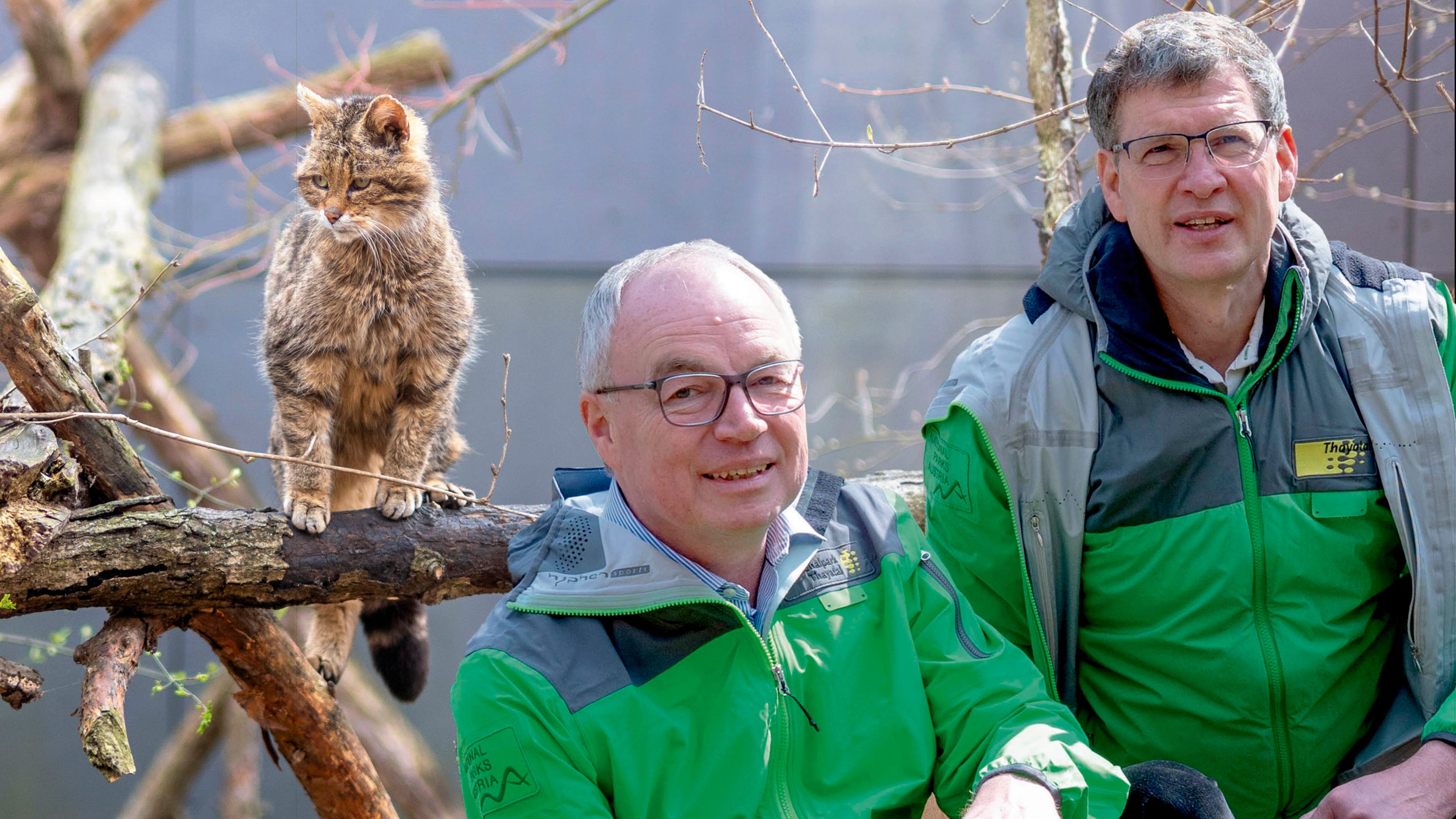 Unterstützen Wildkatzen-Projekt: Pernkopf (l.) und Übl