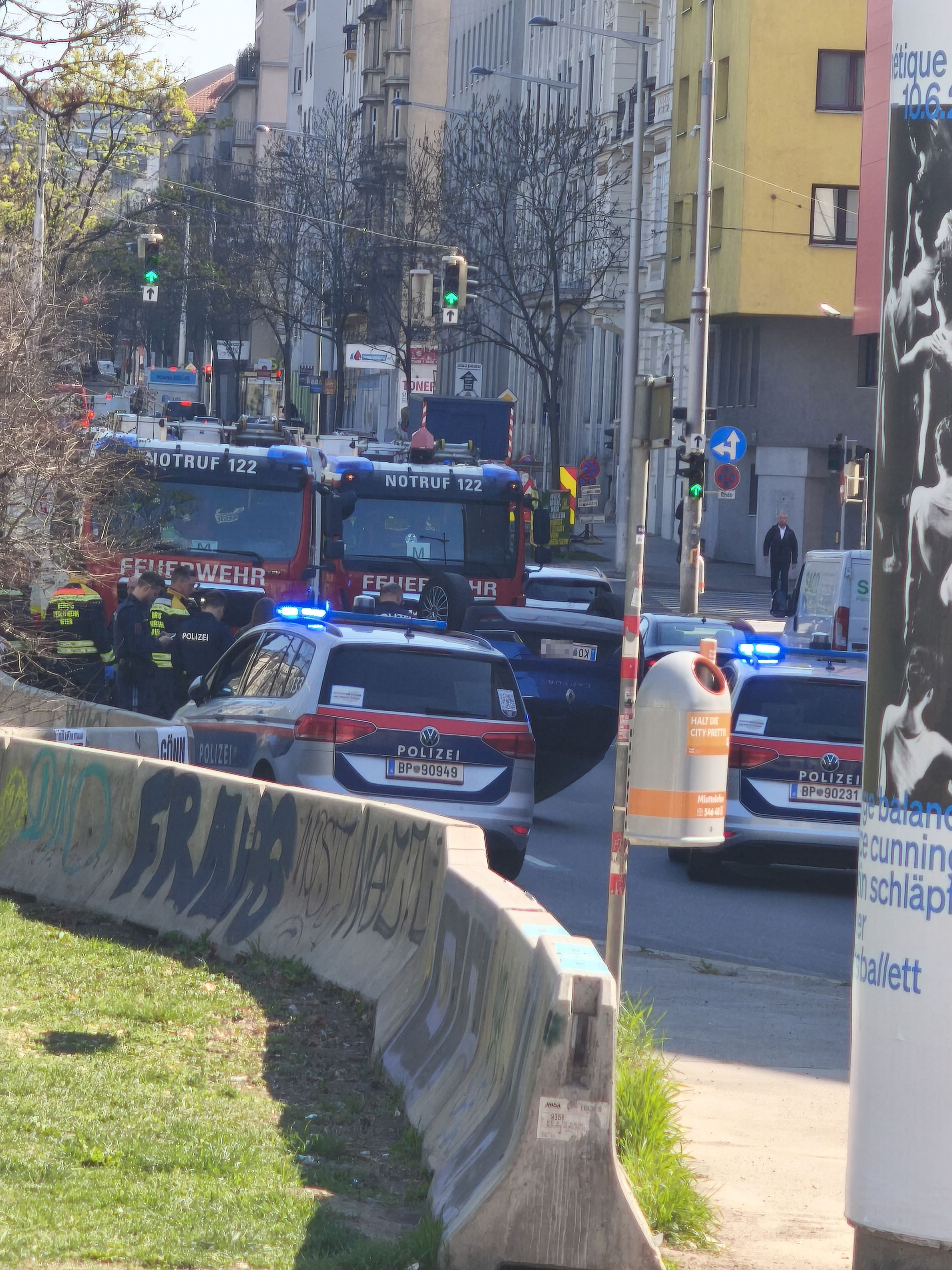 Schwerer Unfall am Margareten Gürtel.