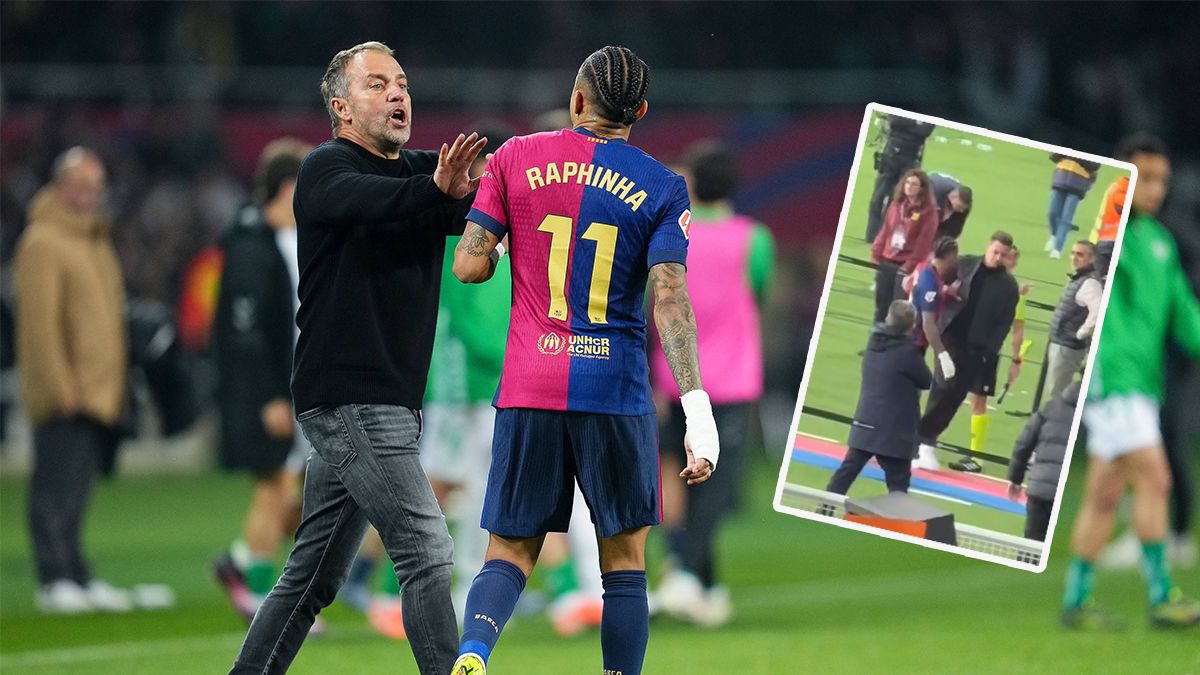 Raphinha legte sich nach dem 1:1 gegen Real Betis mit Trainer Hansi Flick an. 