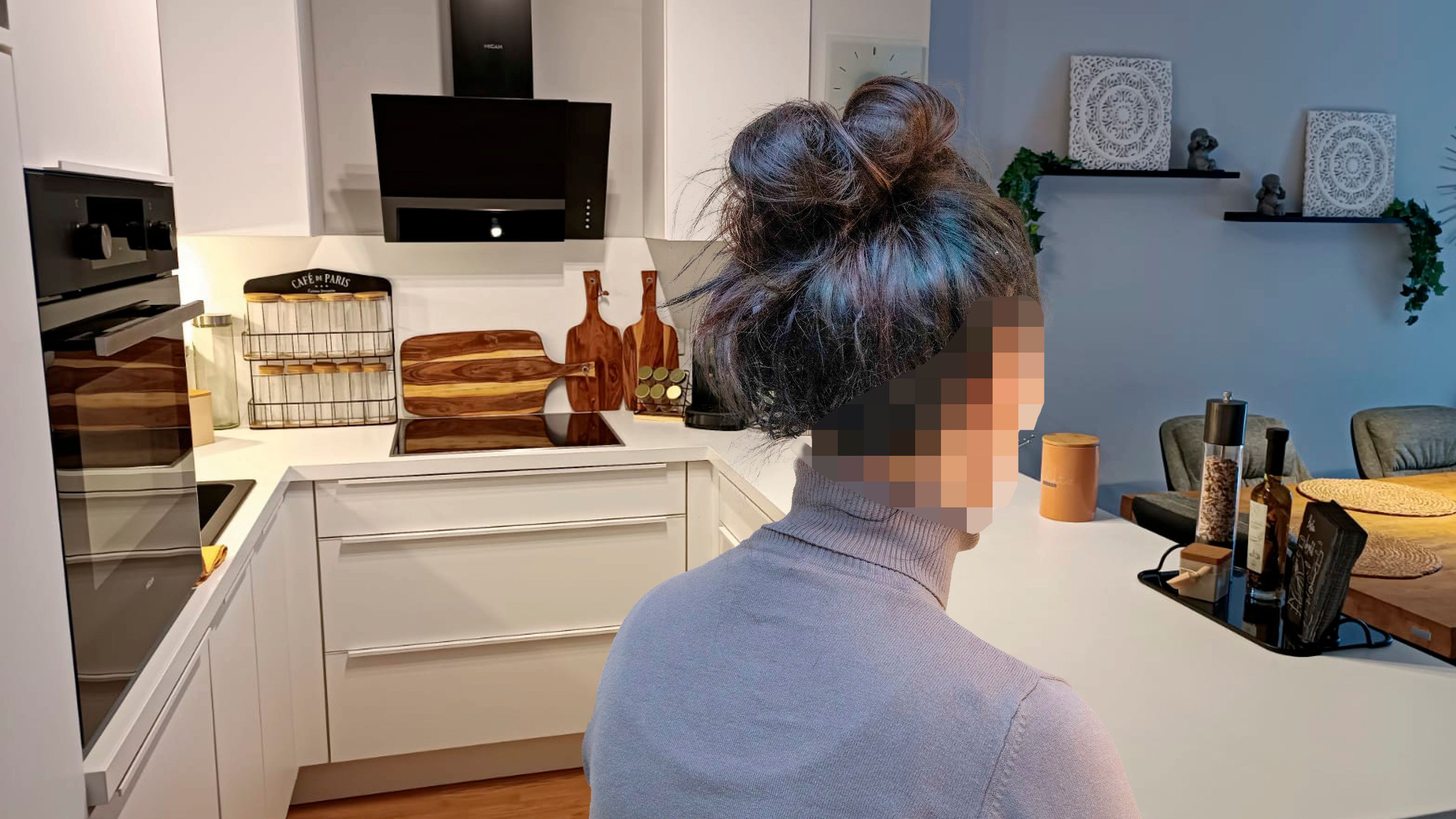 Die betroffene Mutter; hier in der Küche kam es zur Attacke mit der Gabel