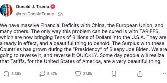 US-Präsident Donald Trump äußerte sich zu den Zöllen.