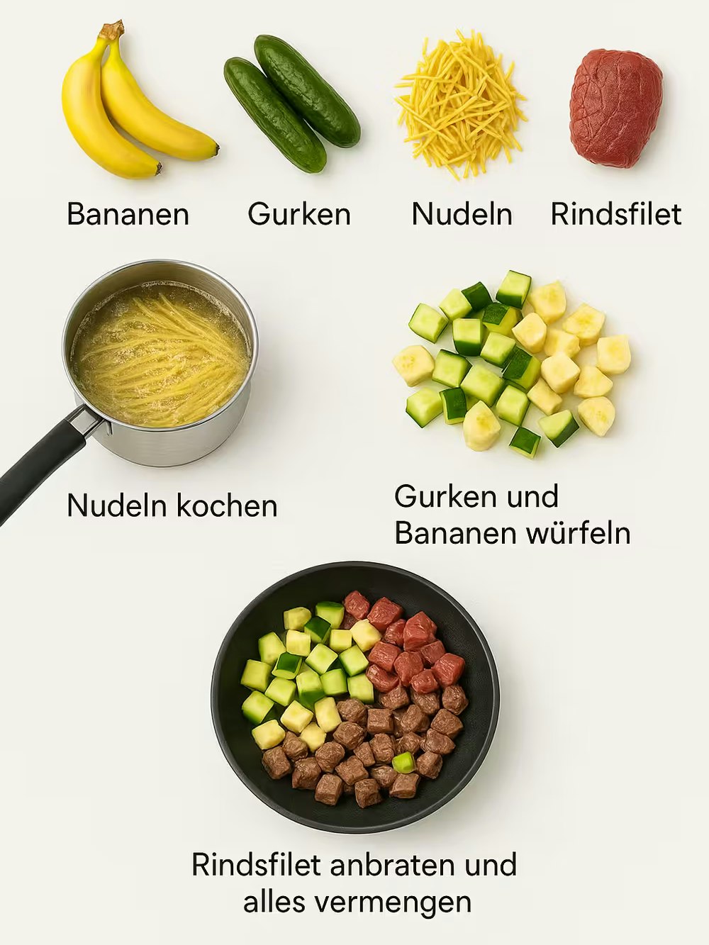 Gericht mit Rindsfilet: ChatGPT zeigt dir, was du aus den Zutaten machen kannst.