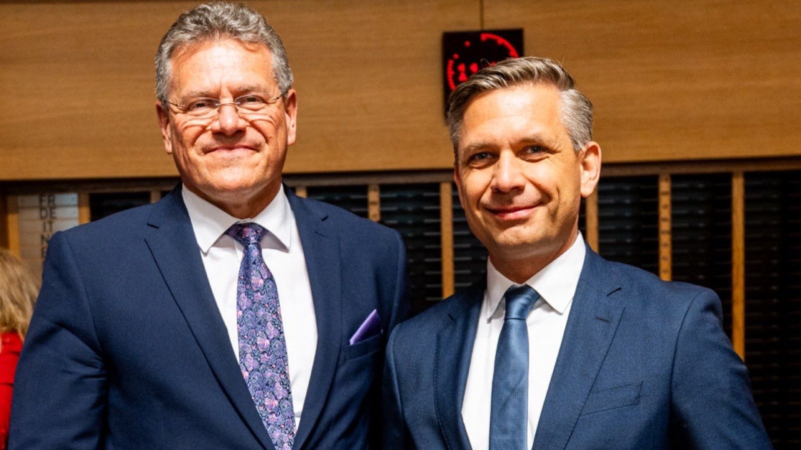Wolfgang Hattmannsdorfer gemeinsam mit EU-Handelskommissar Maroš Šefčovič.