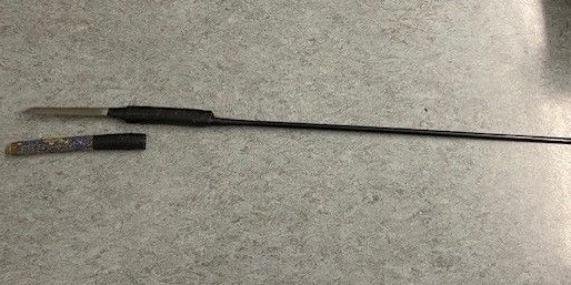 Der selbstgebaute "Speer" wurde sichergestellt.