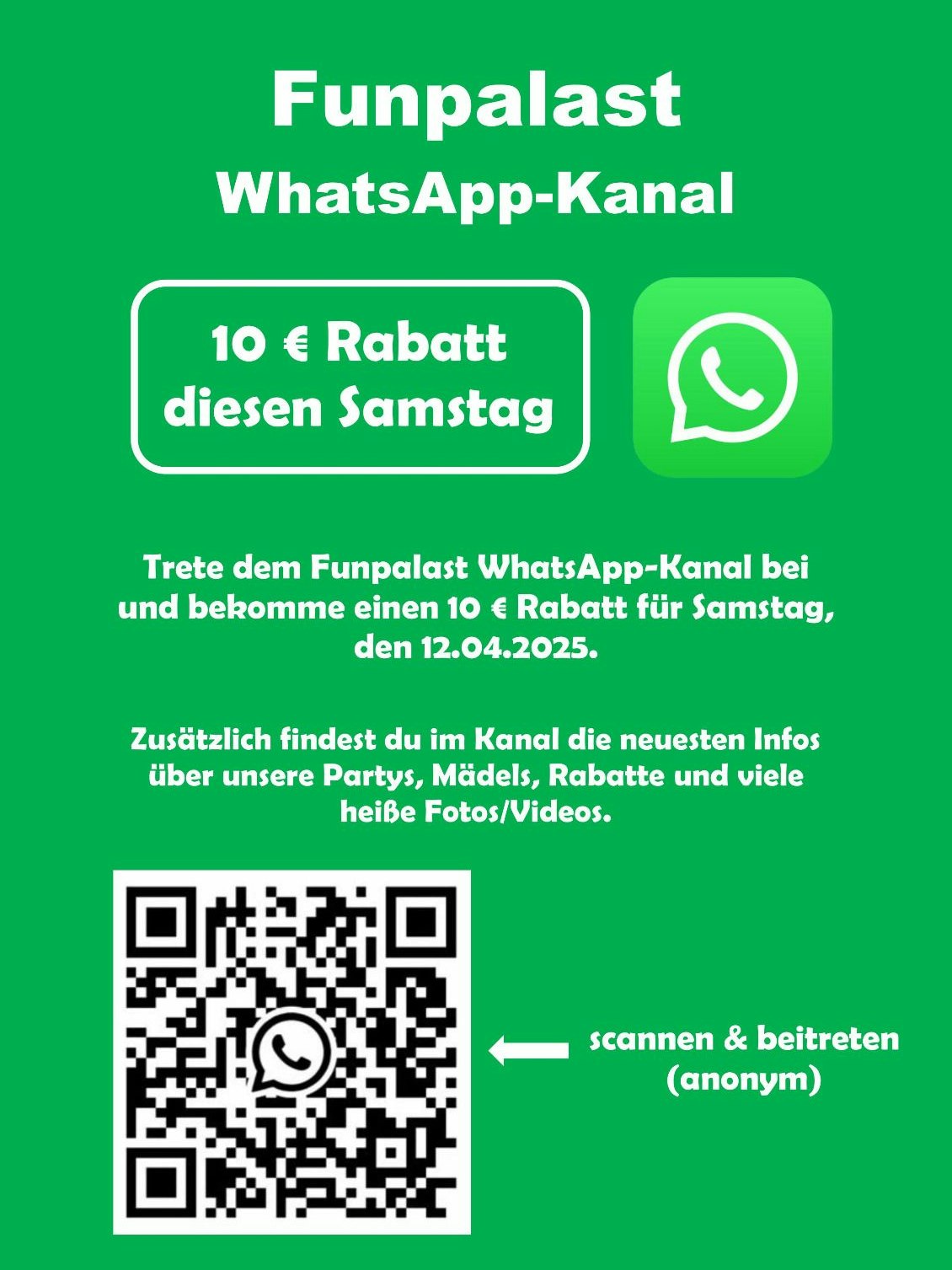 Der "Funpalast" in Liesing ist jetzt auch auf "WhatsApp"