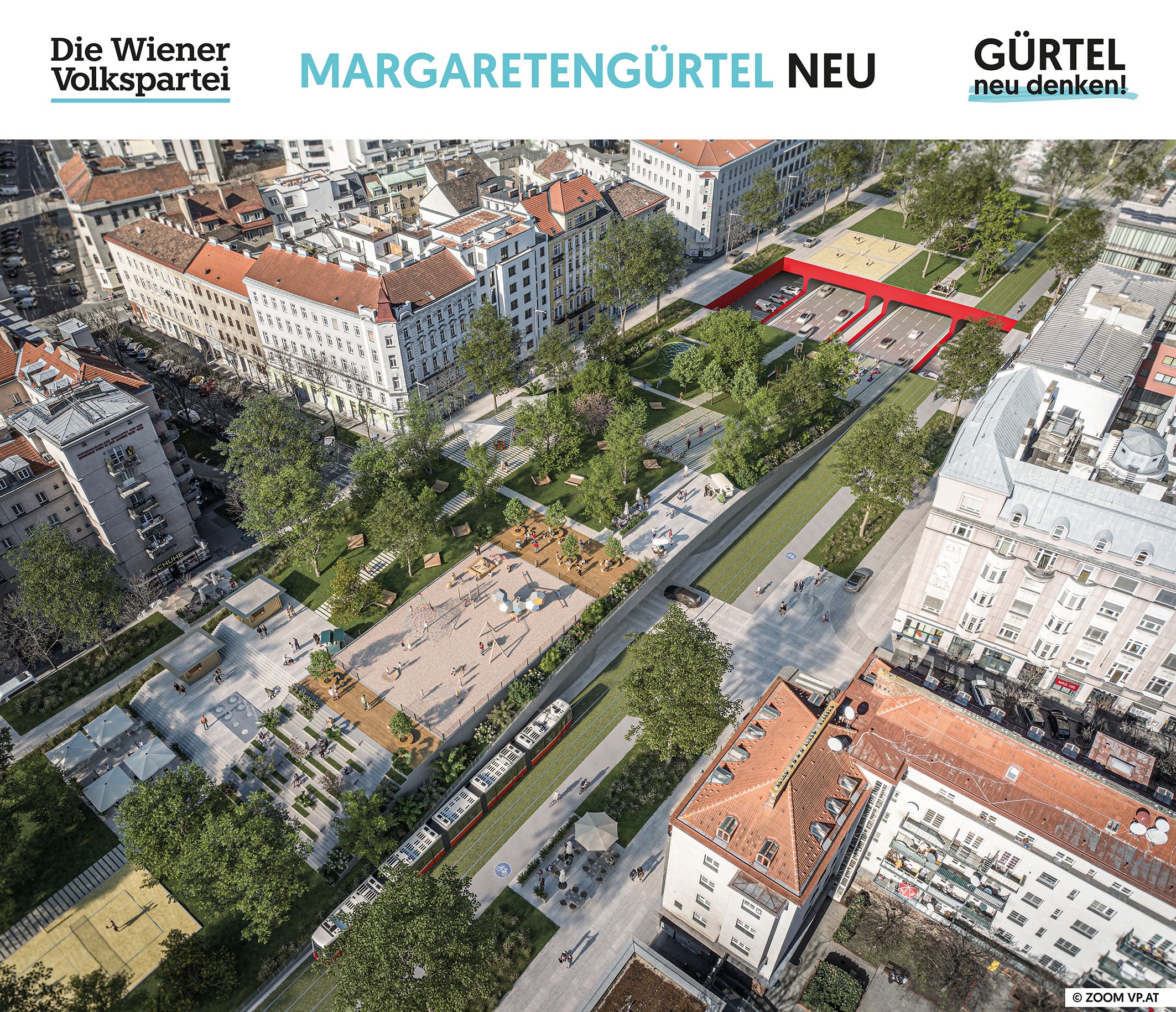 So soll der Margaretengürtel nach den Plänen der VP Wien aussehen.