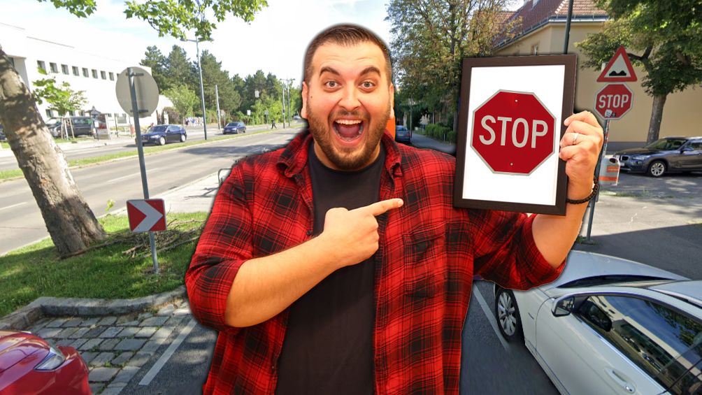 Fahrlehrer Niko erklärt, was du als Autofahrer beim Stoppschild beachten muss.