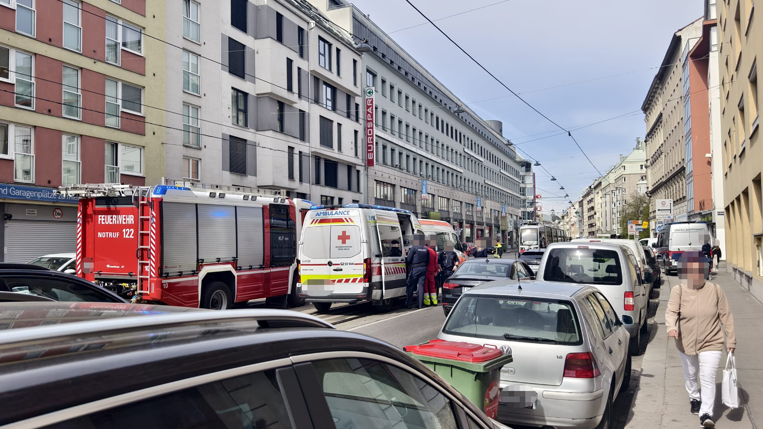 Am Mittwoch kam es zu einem Crash am Rennweg in Wien.