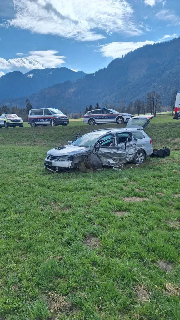 In Maishofen ereignete sich ein schwerer Verkehrsunfall.