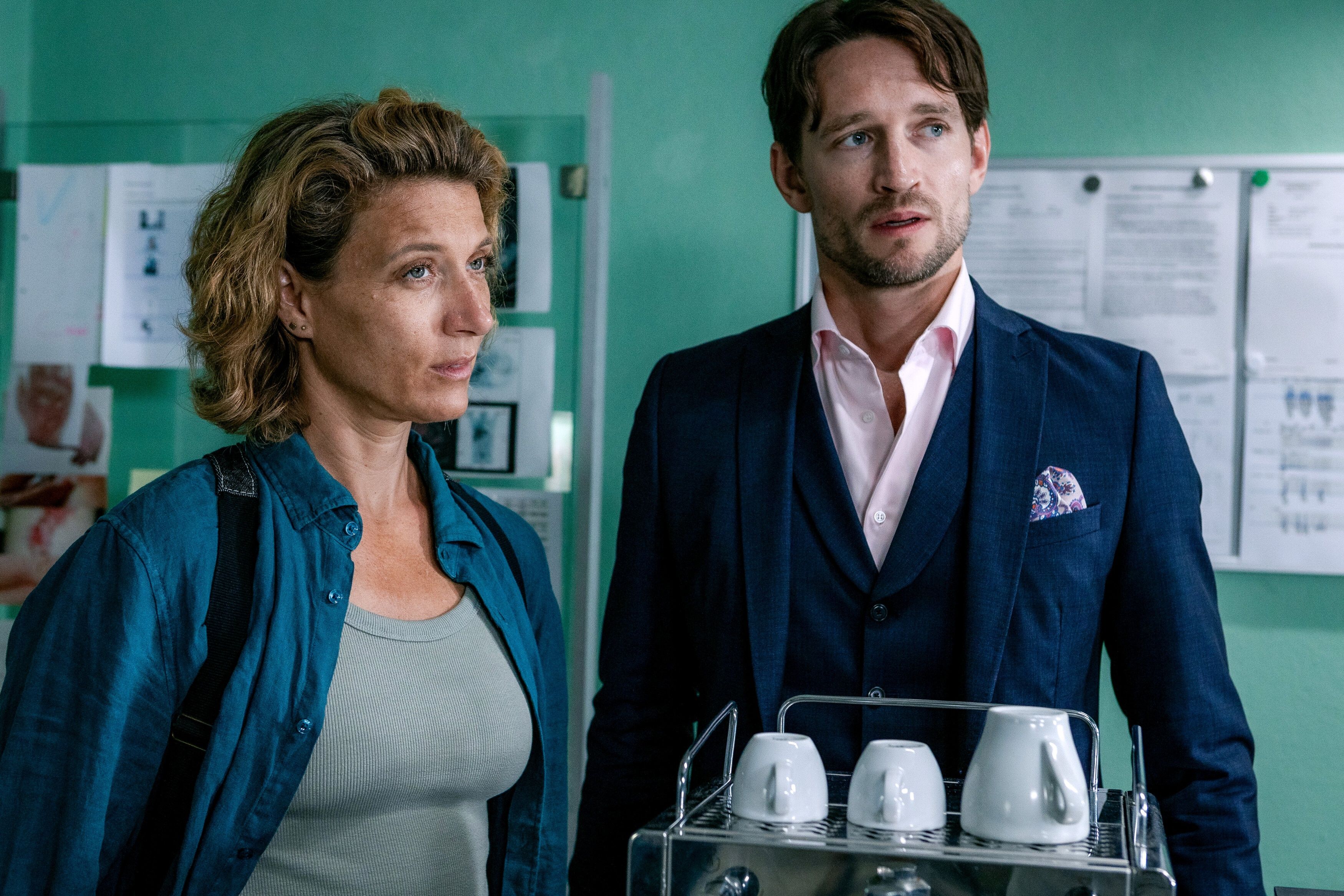 Die neuen TV-Kommissare Caroline Frank (Franziska Malzer) und August Wittgenstein (Carl-Albrecht Nassau) ermitteln in 