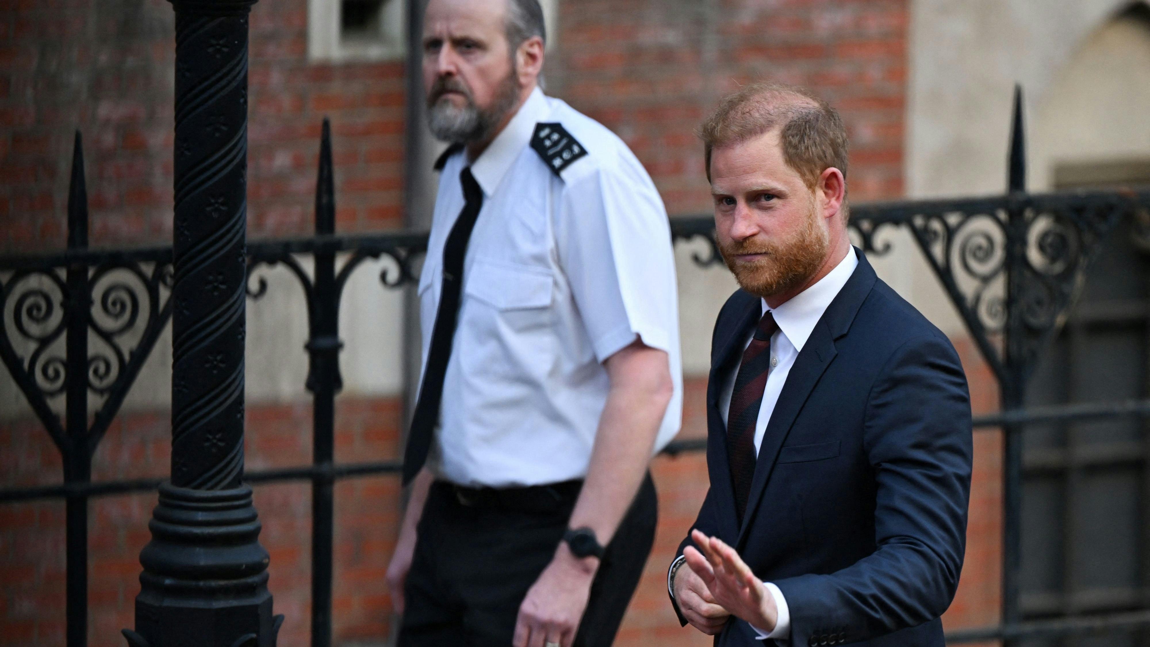 Prinze Harry war für die zweitägige Verhandlung in London.