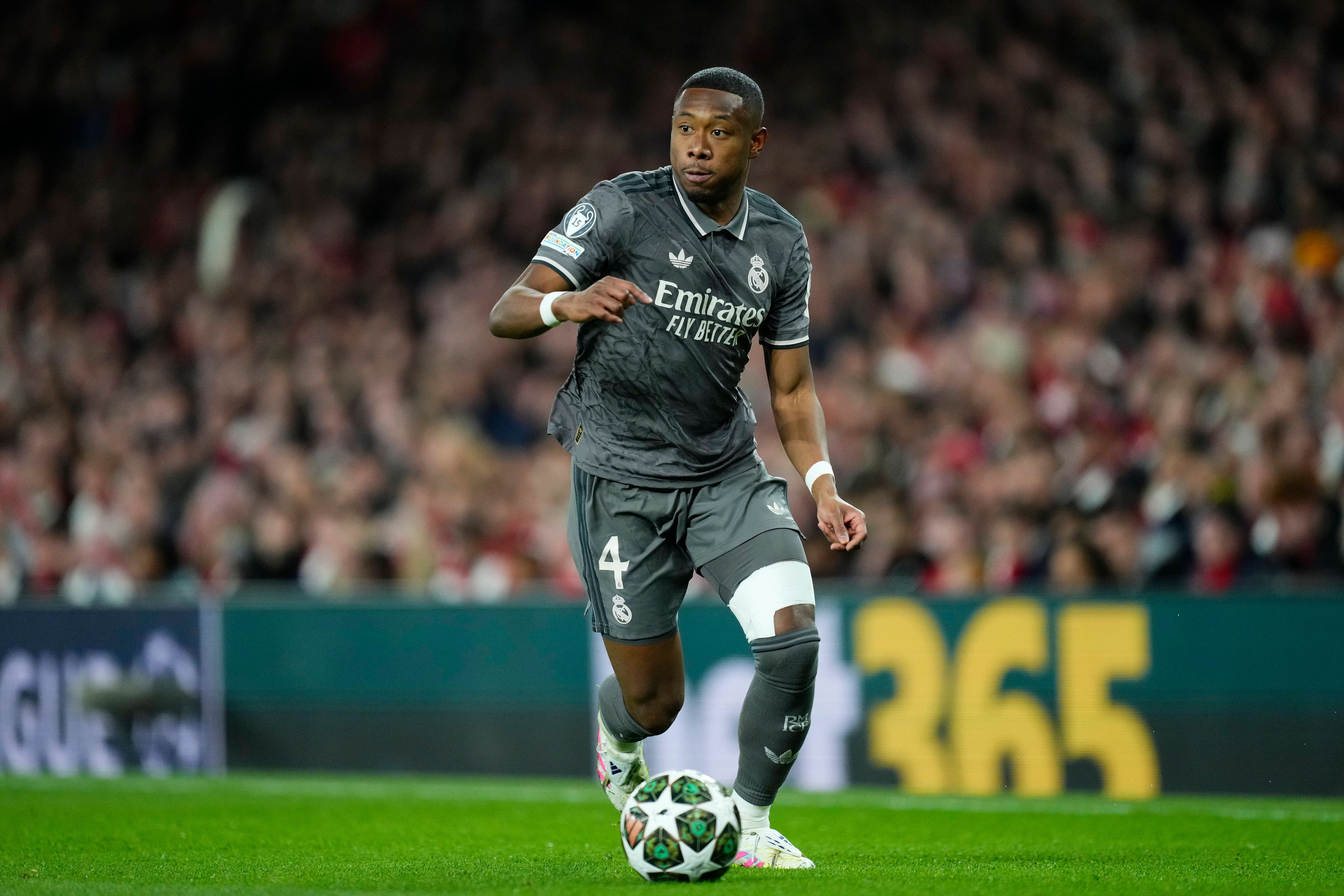 David Alaba spielte gegen Arsenal mit einem bandagiertem Oberschenkel.