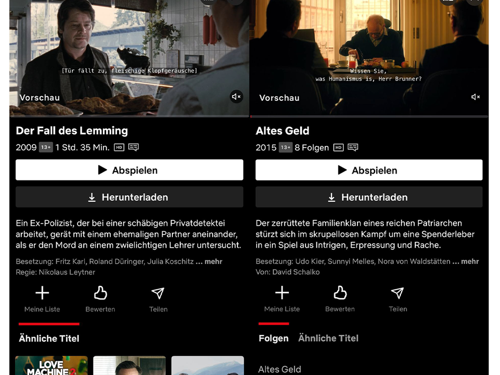 Beide Filme können aktuell auf Netflix gestreamt werden.