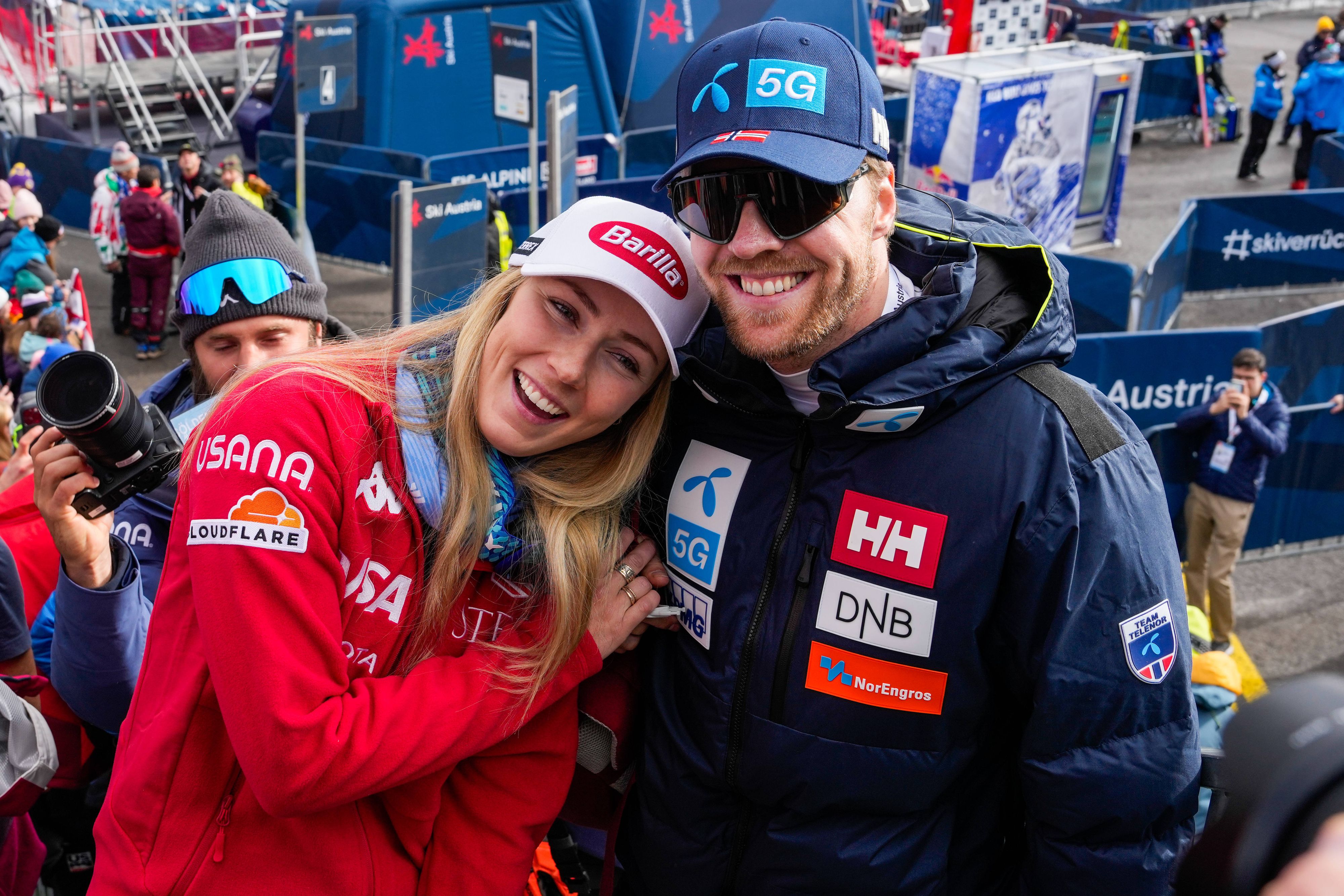 Mikaela Shiffrin und Aleksander Kilde.
