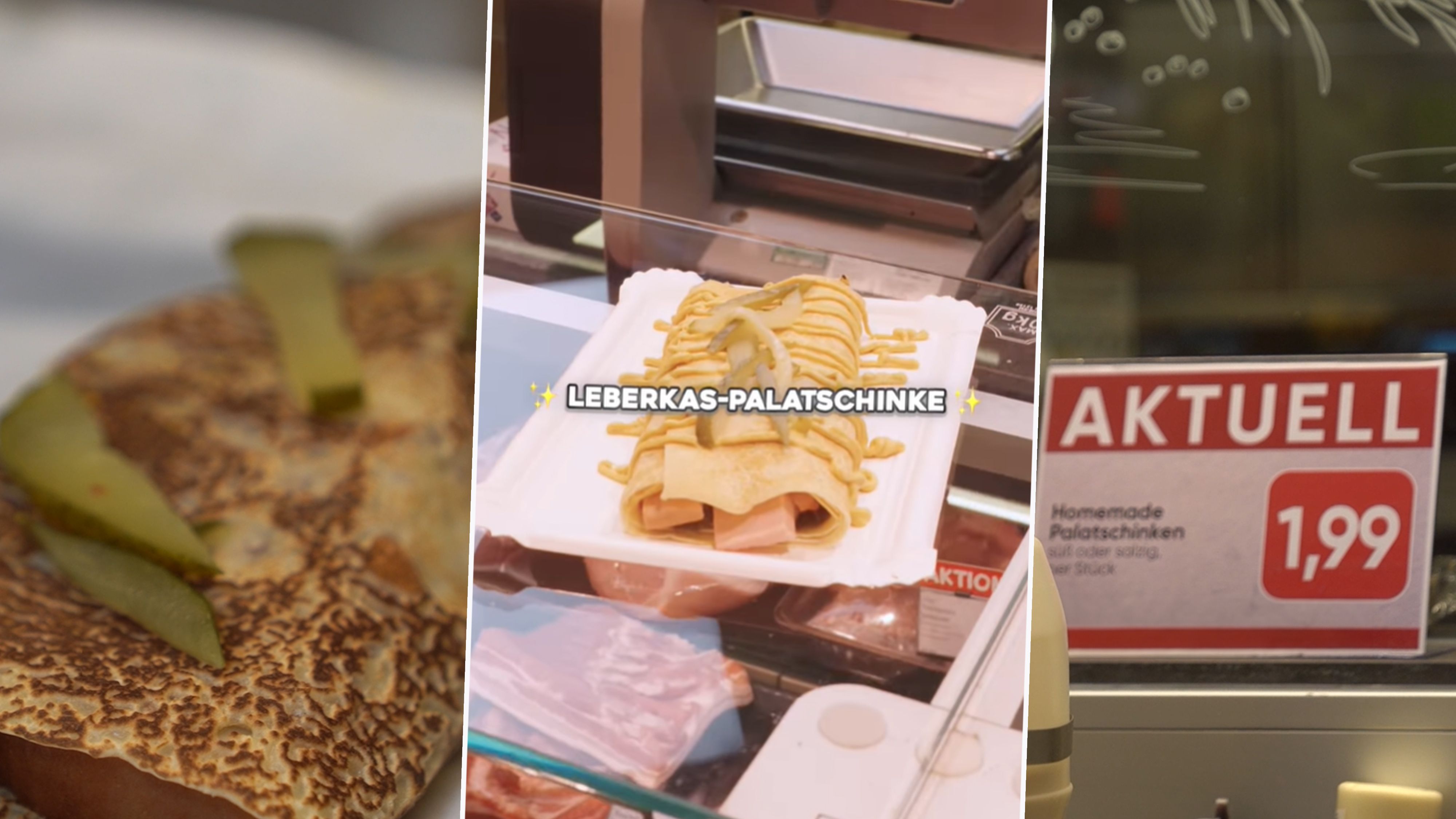 Leberkäs-Palatschinken für 1,99 Euro? In einem Spar in Wien-Neubau ist das nun möglich.