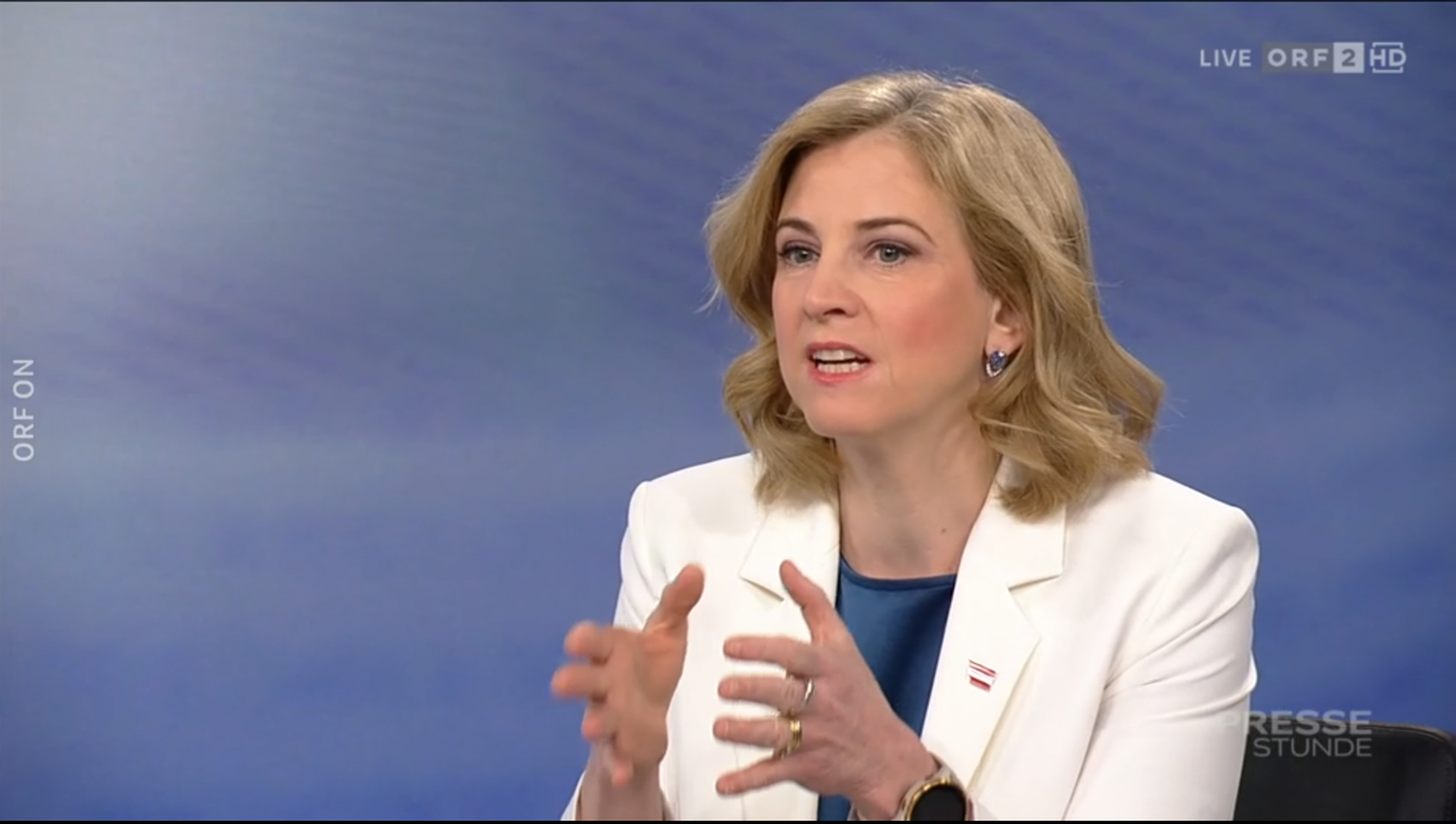 Am Sonntag war Außenministerin Beate Meinl-Reisinger zu Gast in der ORF-Pressestunde.