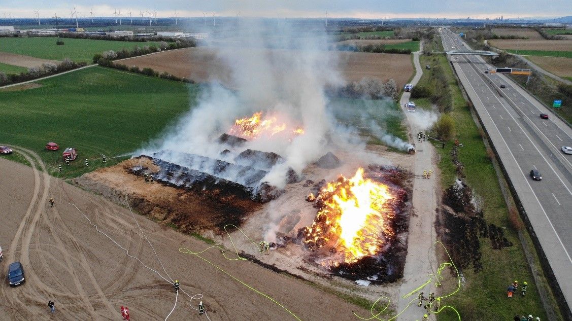 Bei dem Brand am 6. April standen mehrere Feuerwehren im Einsatz.